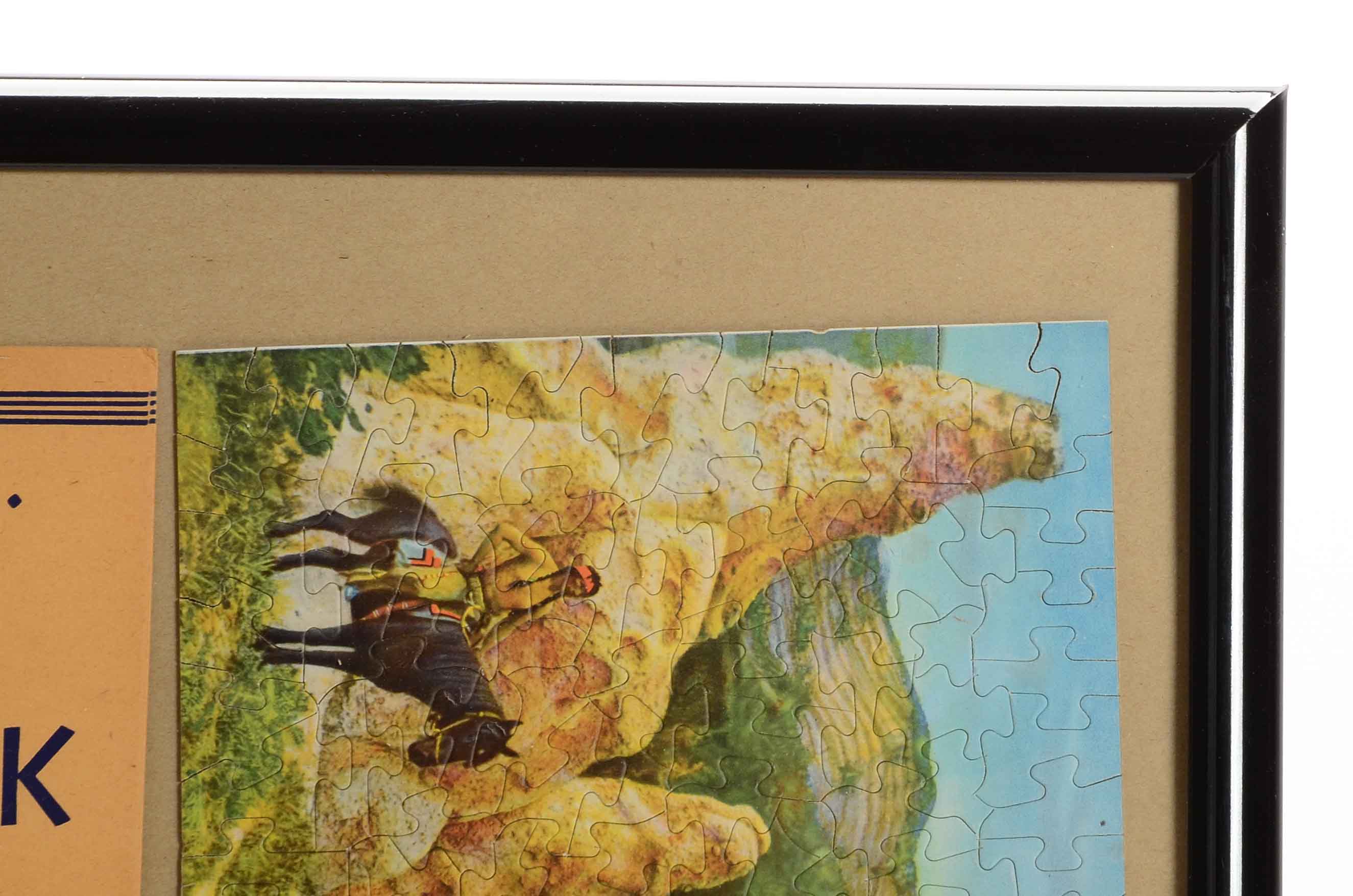 1940s-1950s Kraft Malted Milk Advertisement With Native American Puzzle