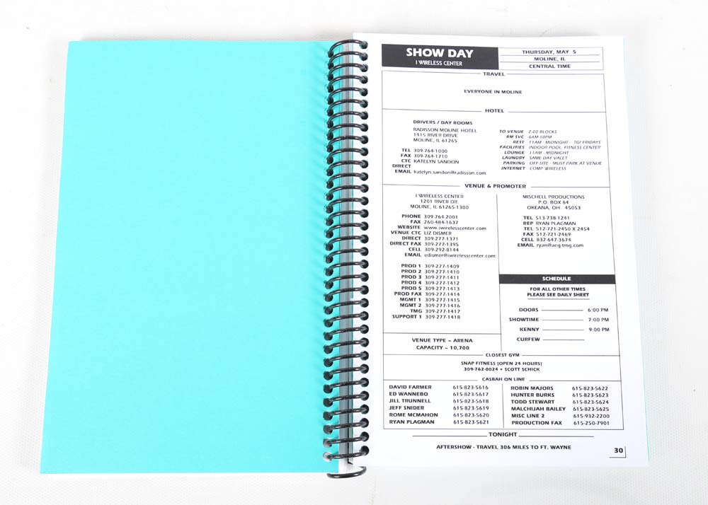 Kenny Chesney Tour Paraphernalia