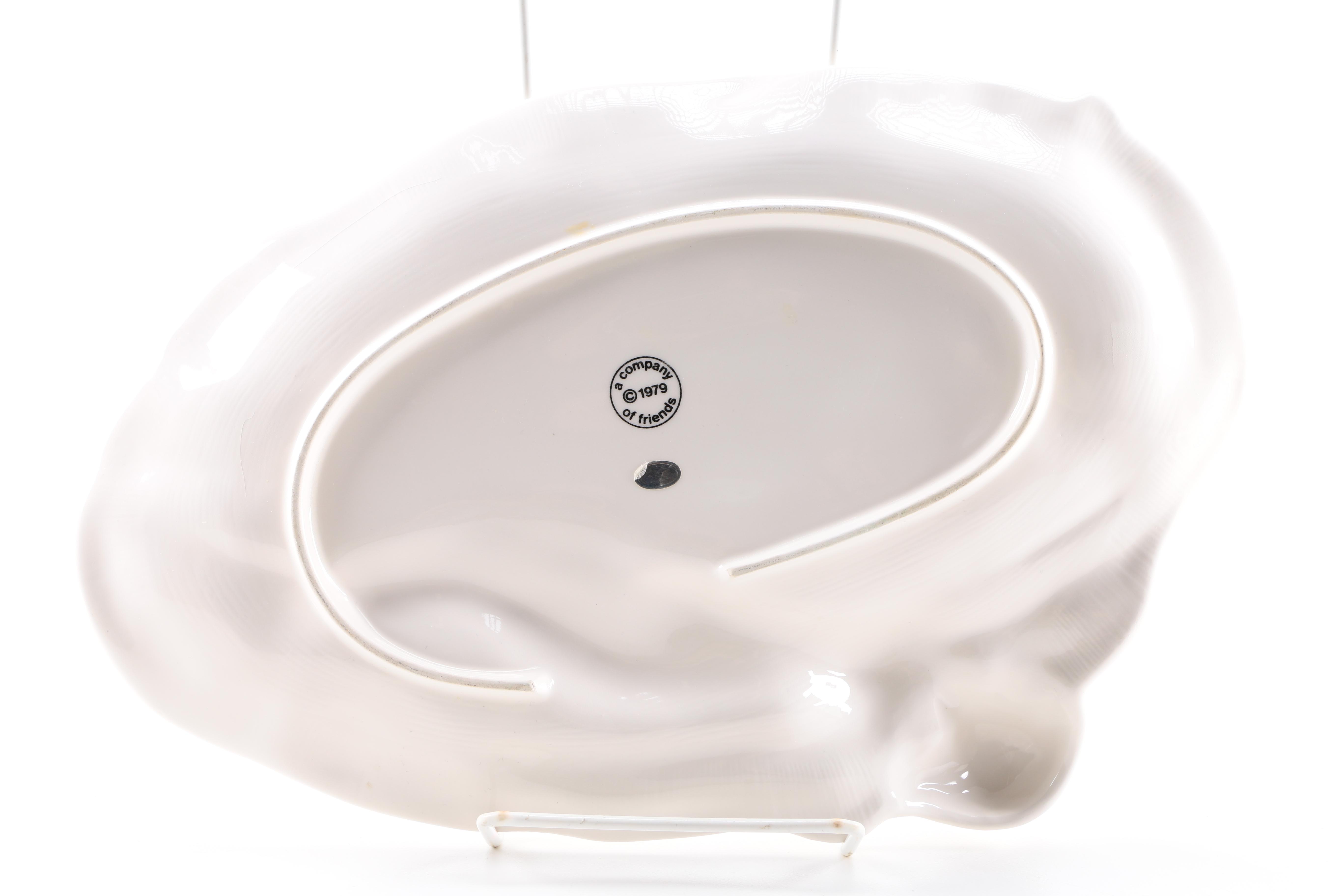 Vintage White Porcelain Décor including a Fitz & Floyd Mirror