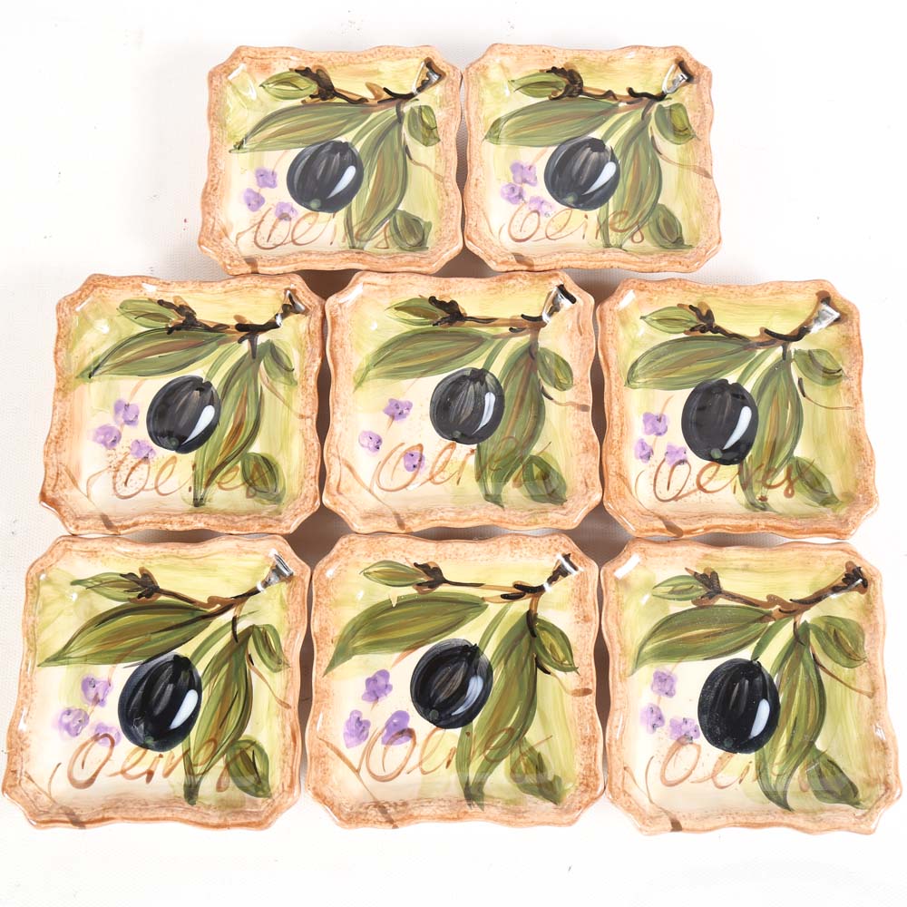 Oil and Vinegar Cruets and Plates