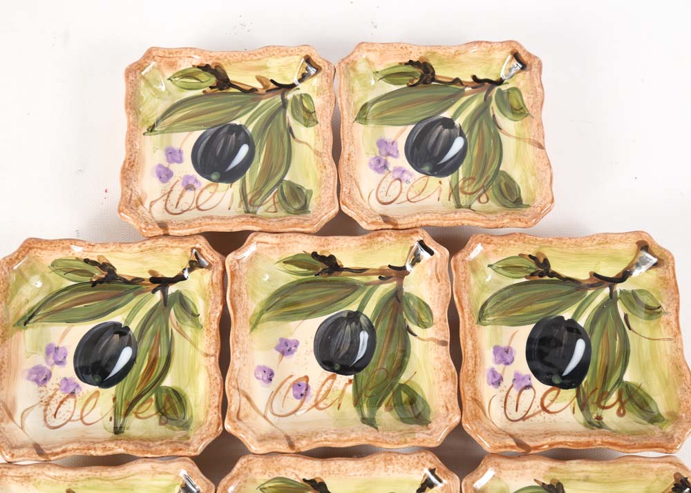 Oil and Vinegar Cruets and Plates