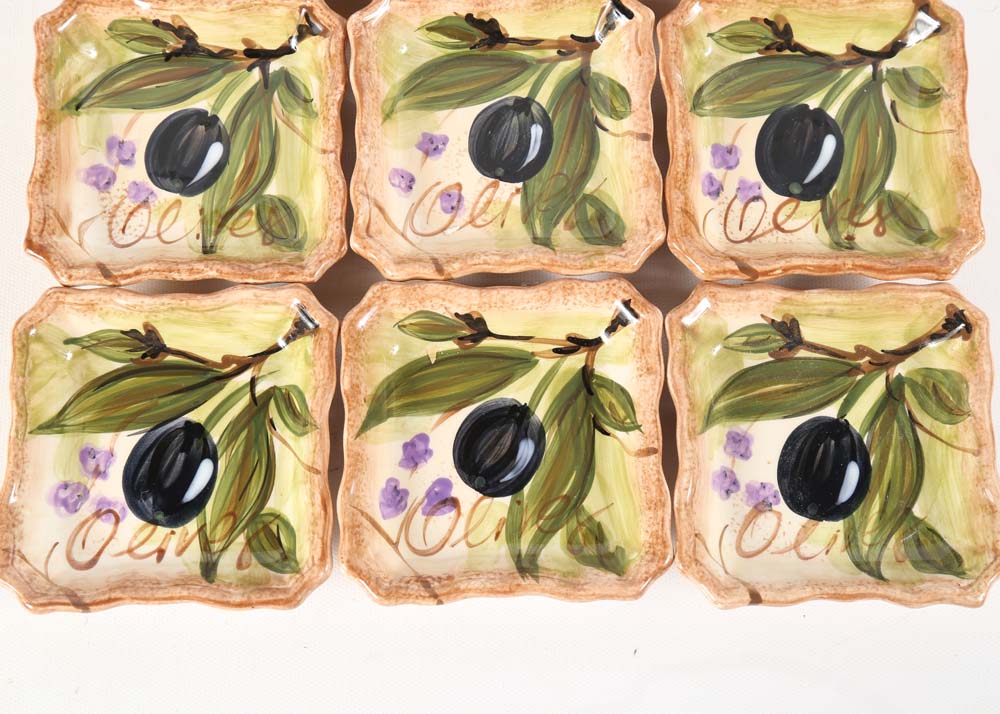 Oil and Vinegar Cruets and Plates