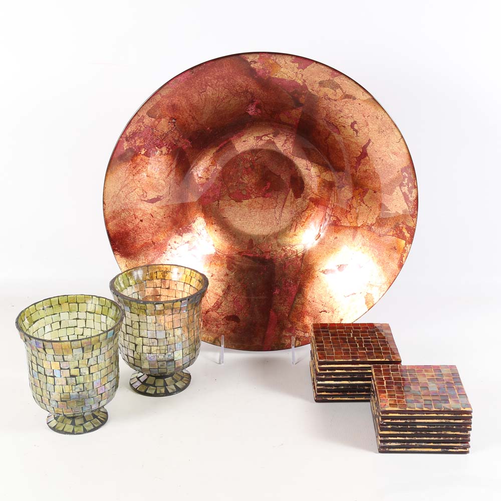Glass Tabletop Decor Grouping