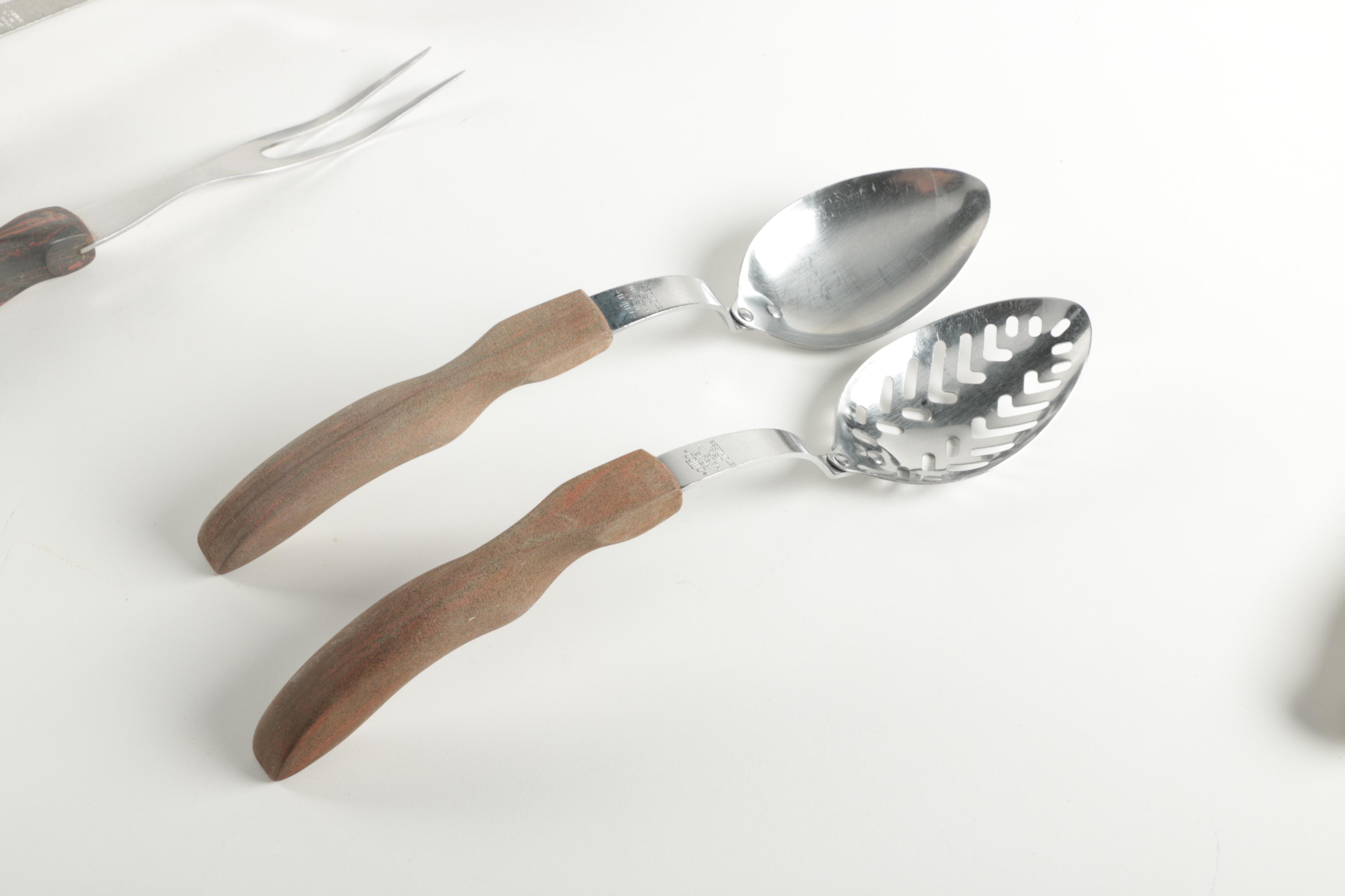 Vintage Cutco Cooking Utensils with Wooden Handles