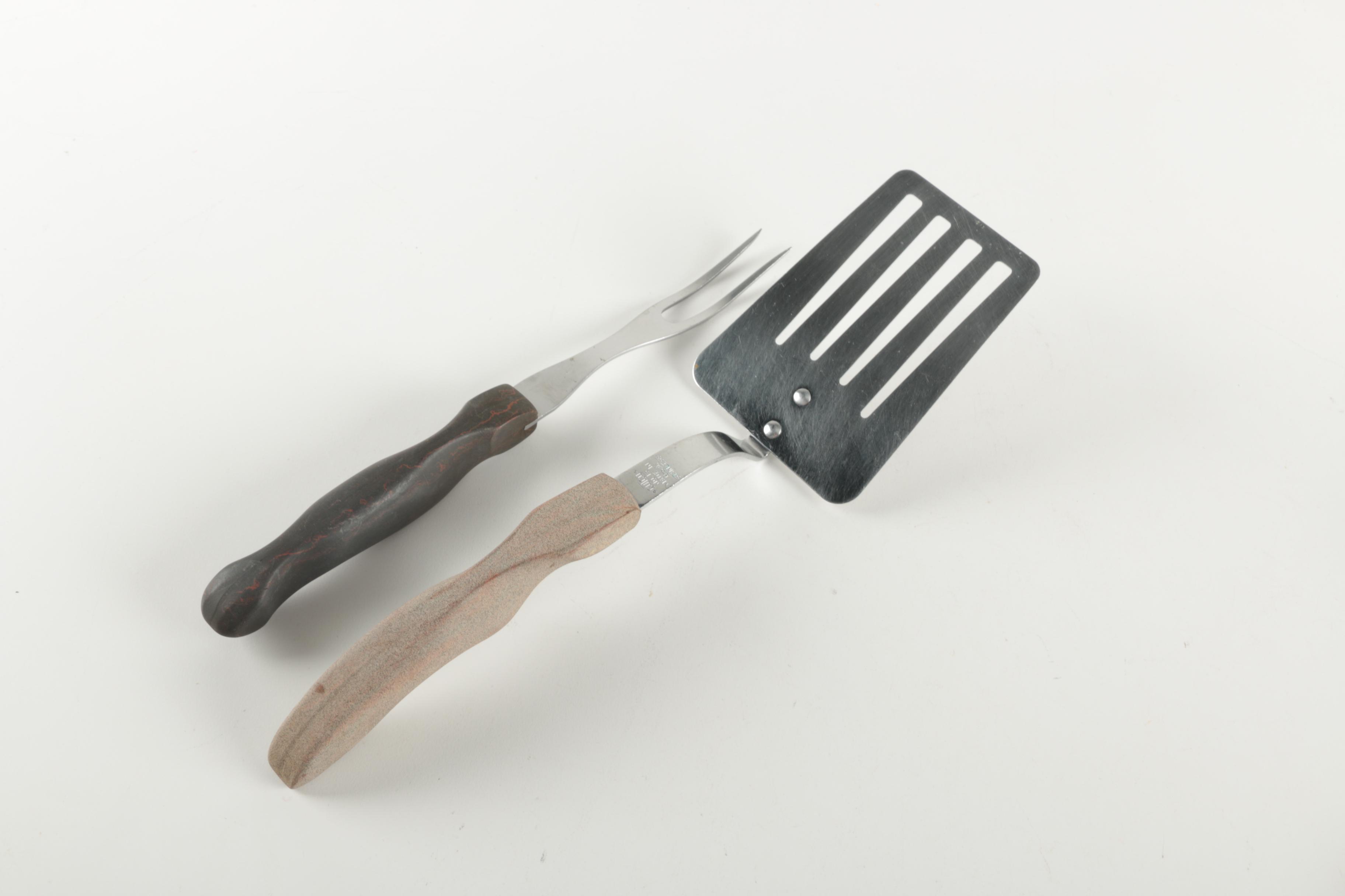 Vintage Cutco Cooking Utensils with Wooden Handles