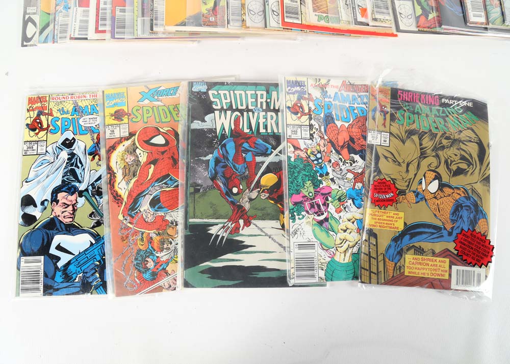 Marvel Comic Books Featuring Spider-Man and Wolverine