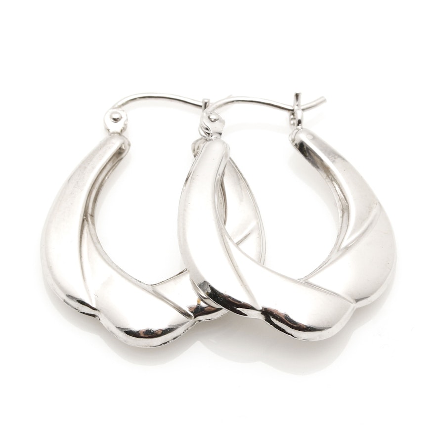 14K White Gold Earrings