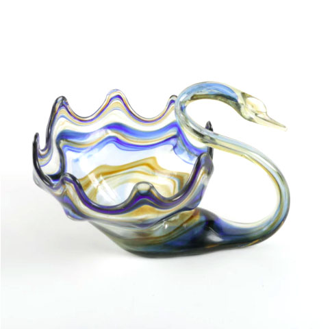 Vintage Art Glass Swan