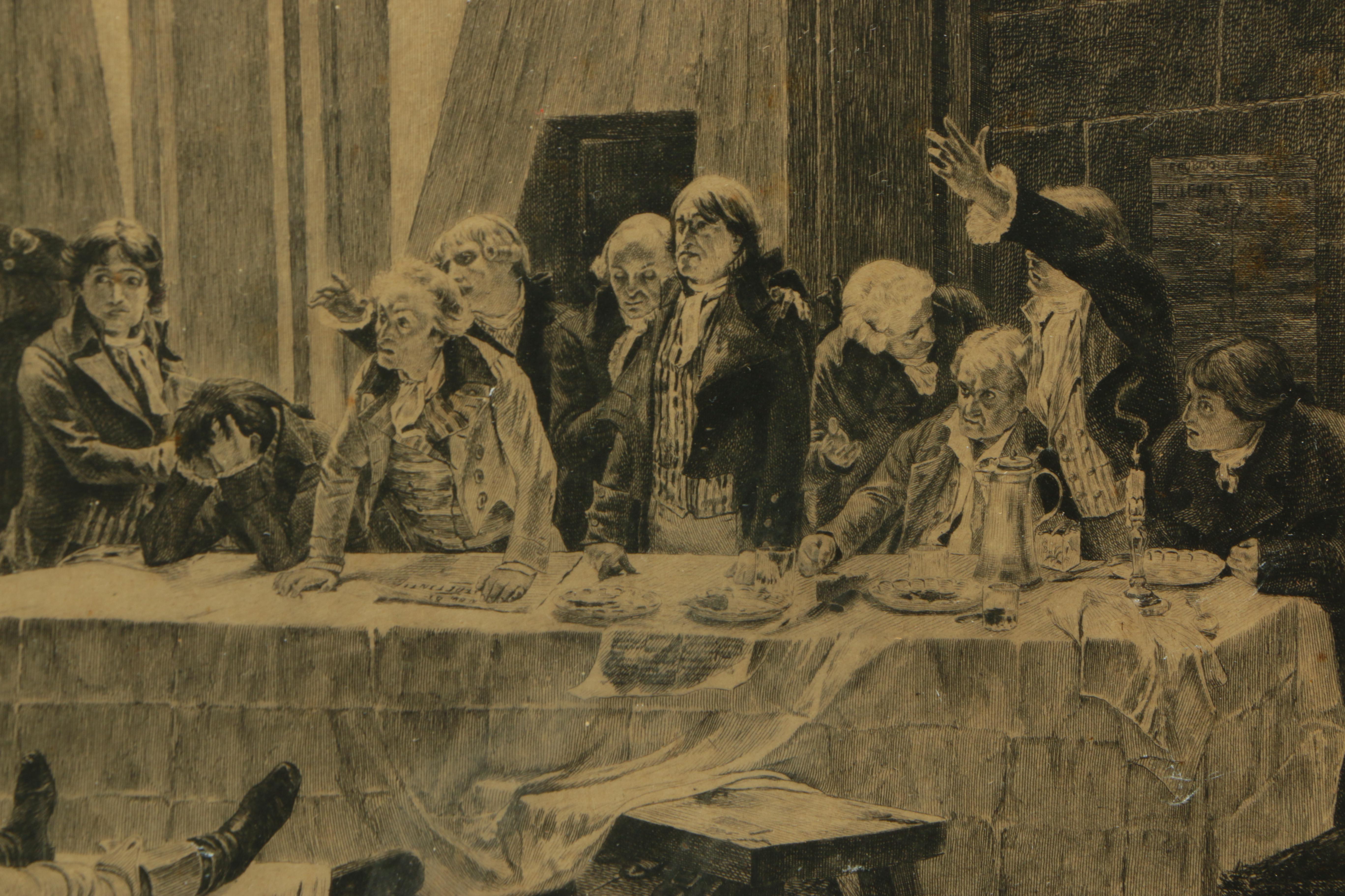 François Flameng Engraving "Robespierre's Arrest"