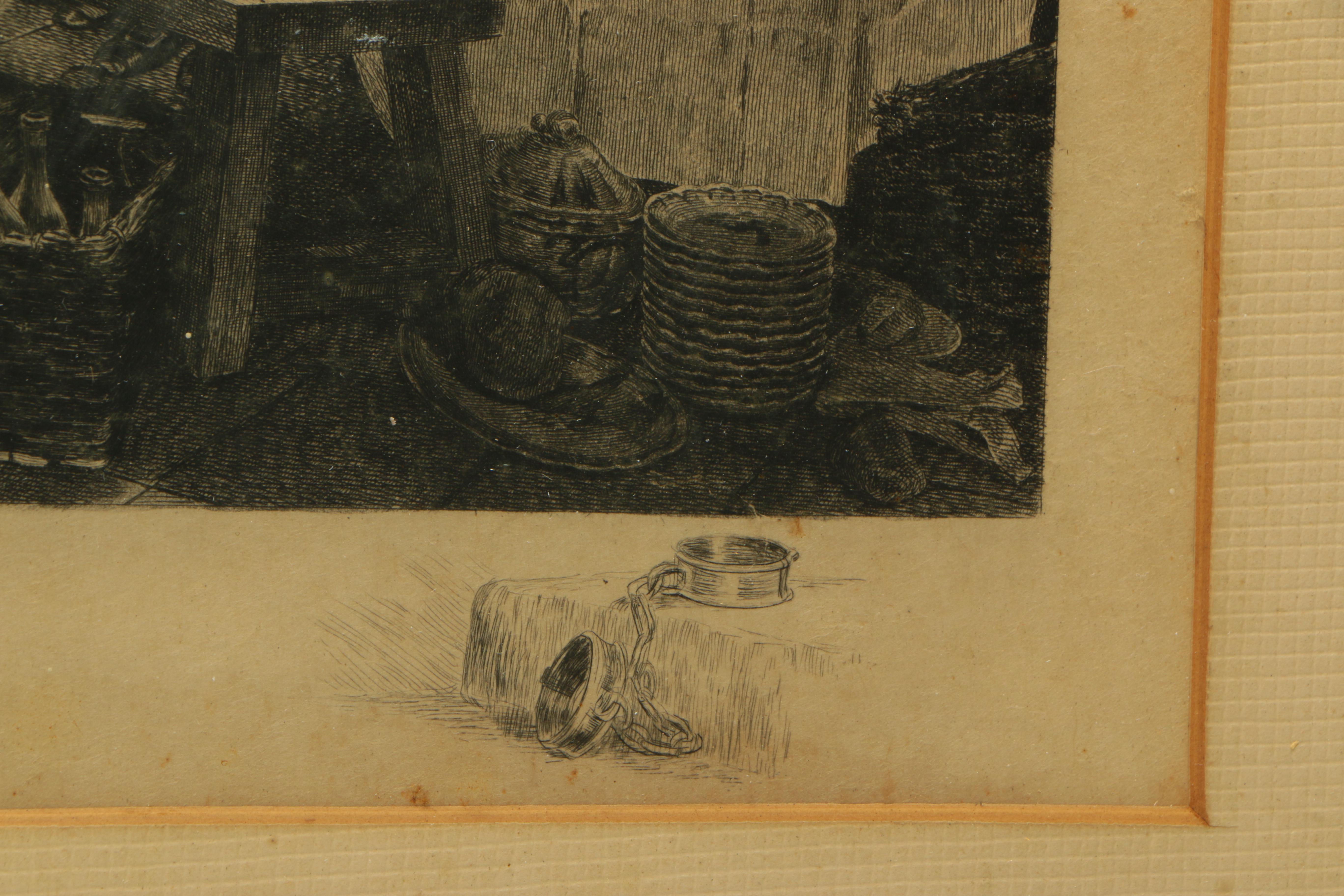 François Flameng Engraving "Robespierre's Arrest"