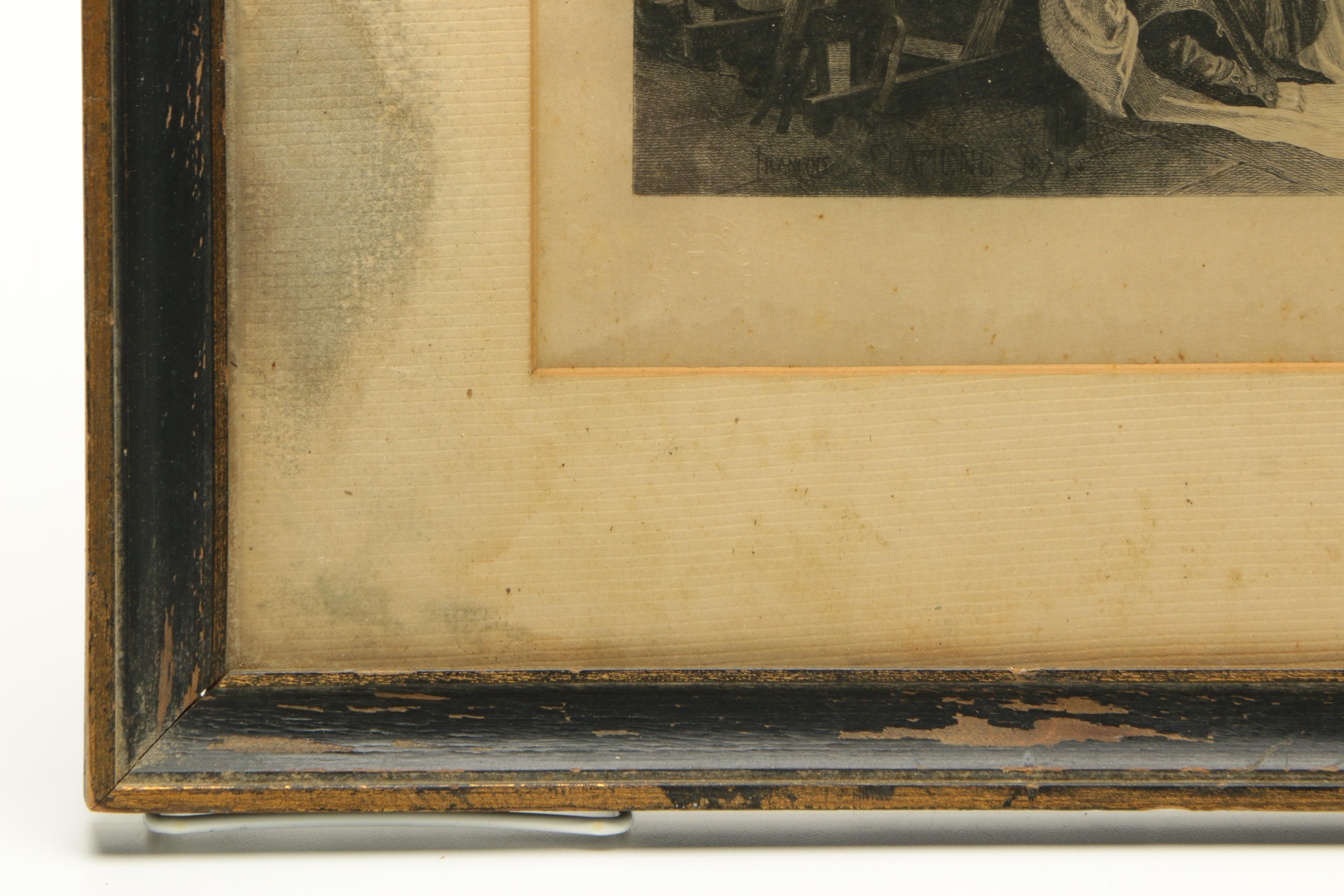 François Flameng Engraving "Robespierre's Arrest"