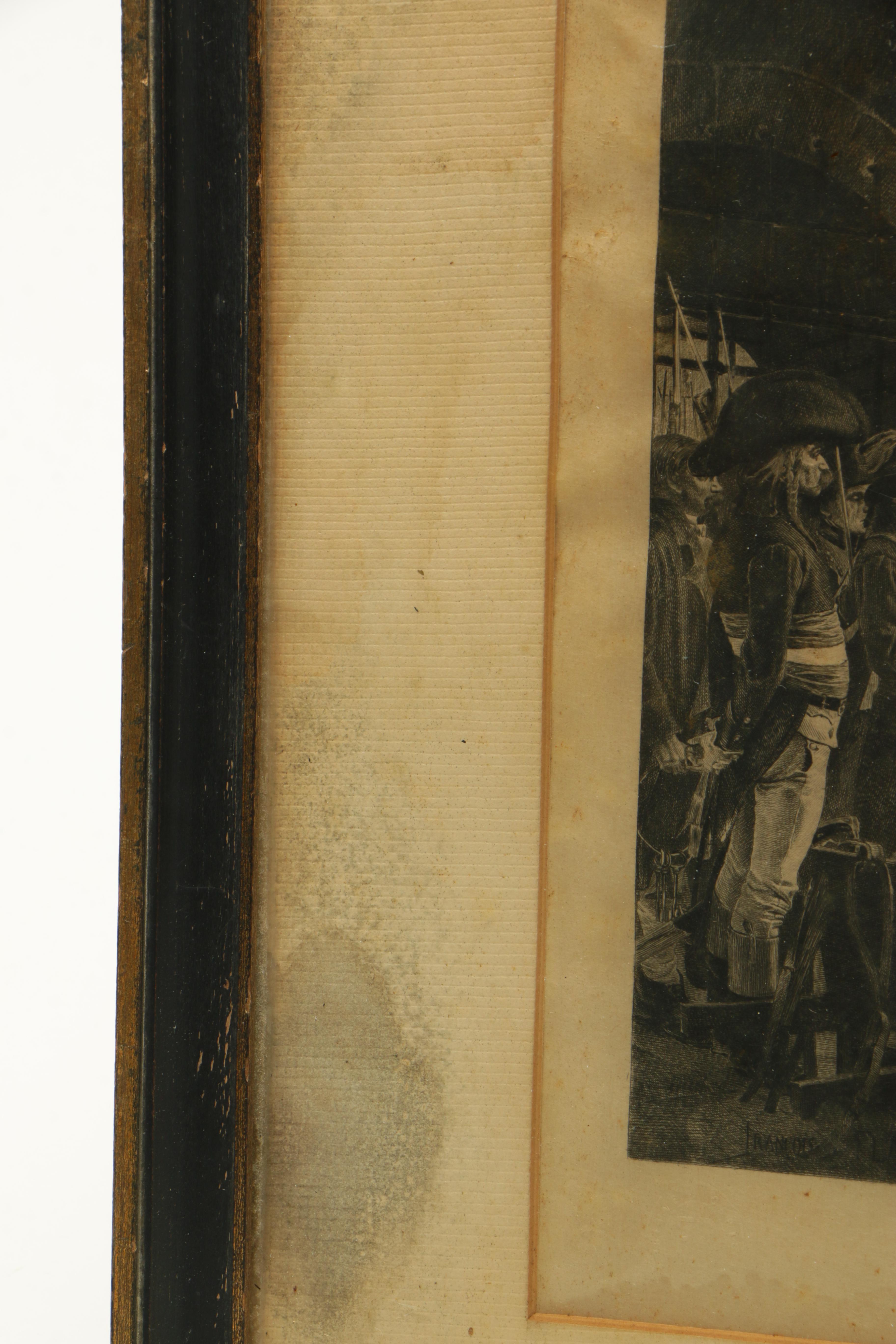 François Flameng Engraving "Robespierre's Arrest"