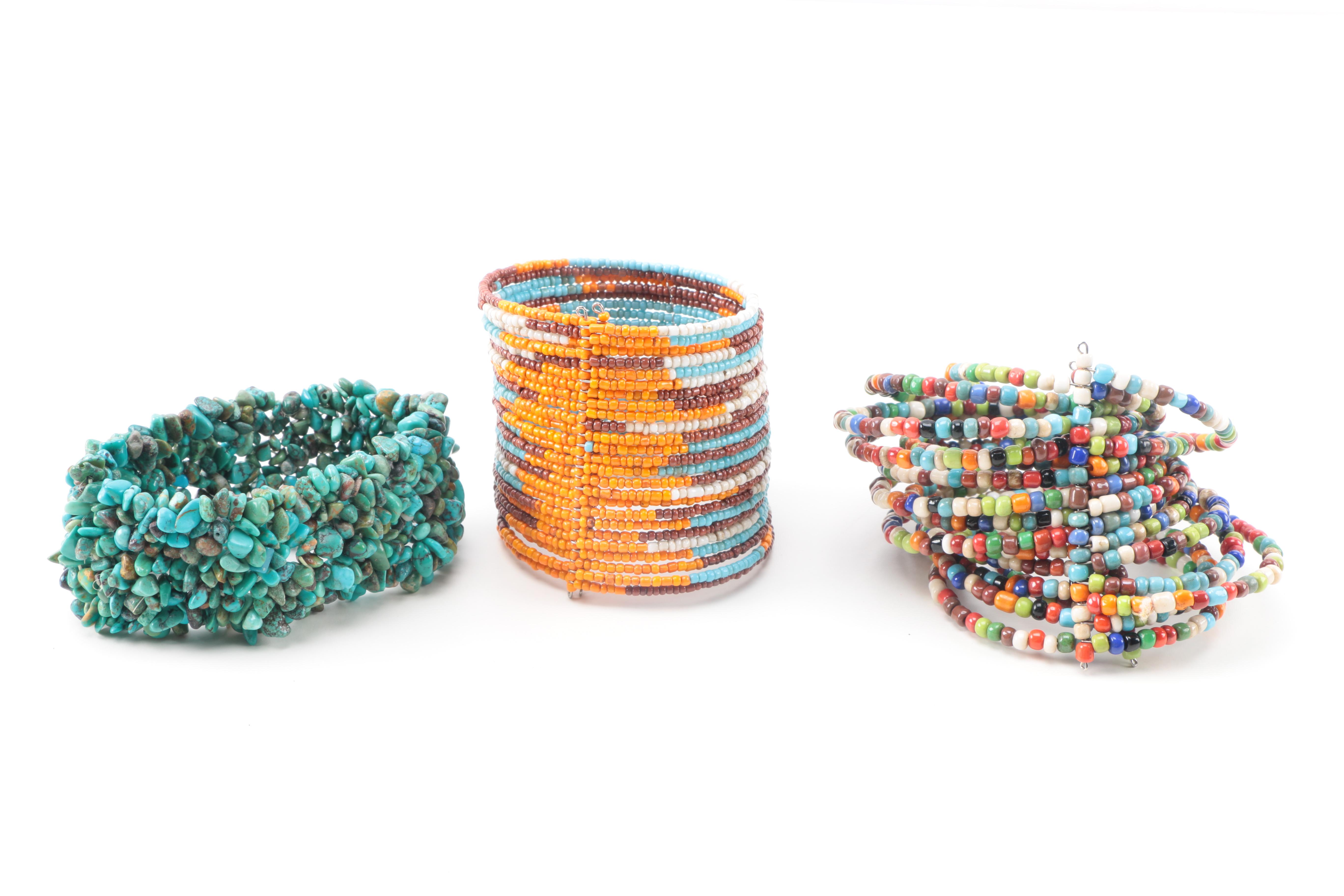 Necklaces and Bracelets With Gemstone, Wood, and Glass Beads