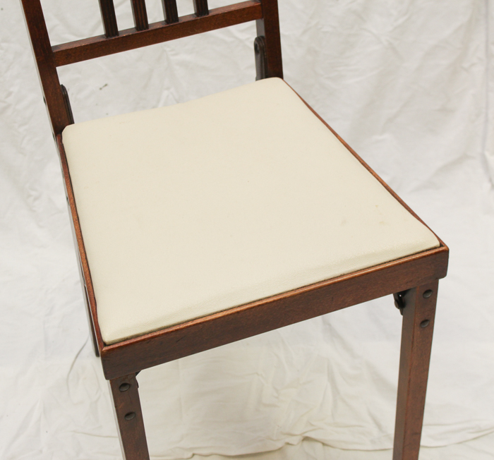 Vintage "Leg-O-Matic" Wooden Folding Chairs by Lorraine Metal Mfg. Co.