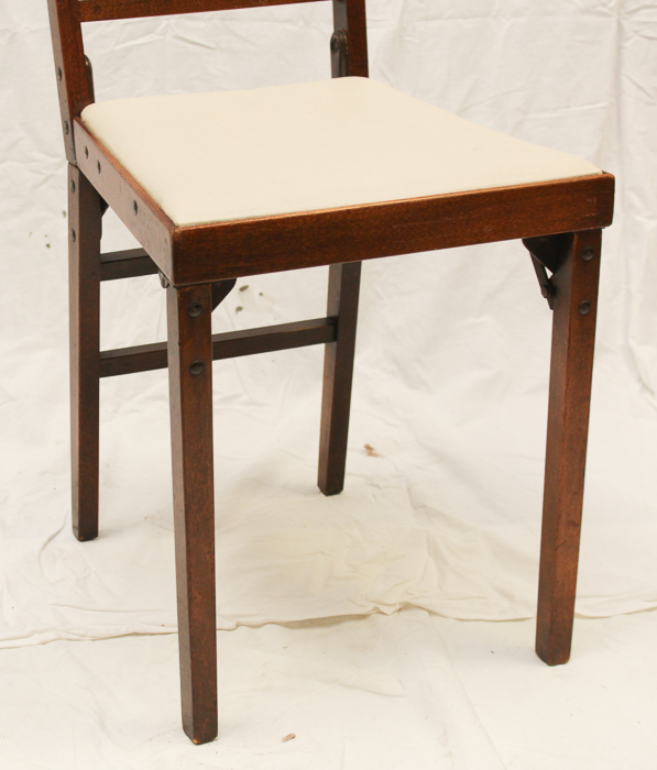 Vintage "Leg-O-Matic" Wooden Folding Chairs by Lorraine Metal Mfg. Co.