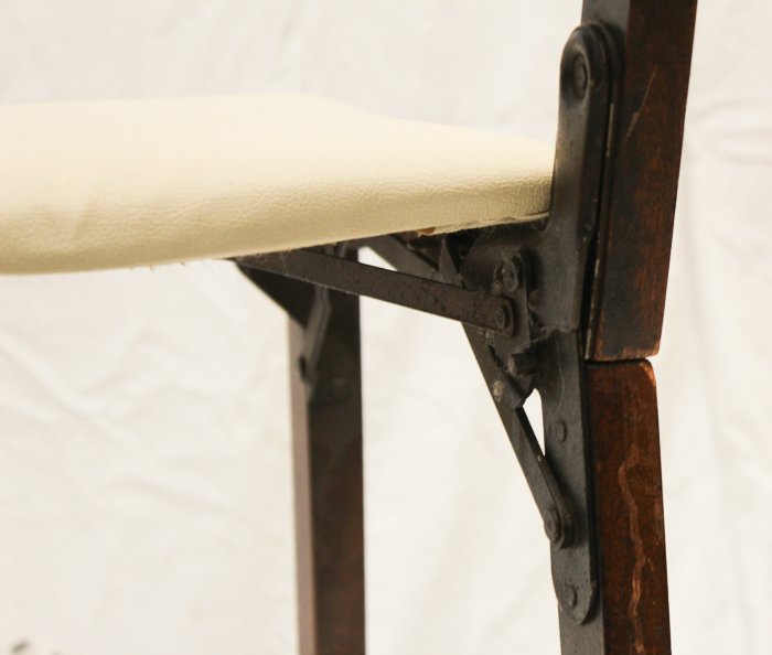 Vintage "Leg-O-Matic" Wooden Folding Chairs by Lorraine Metal Mfg. Co.