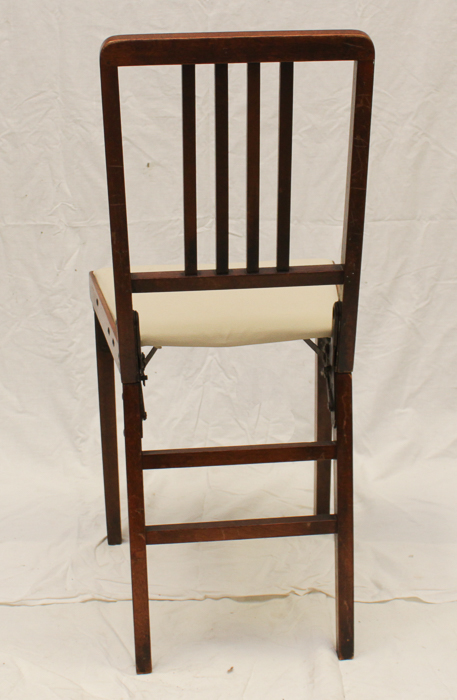 Vintage "Leg-O-Matic" Wooden Folding Chairs by Lorraine Metal Mfg. Co.