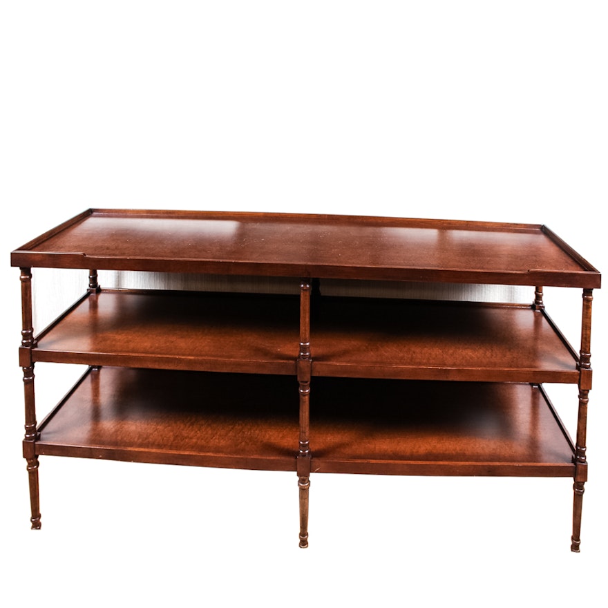 Walnut Veneer Sofa Table by Trouvailles