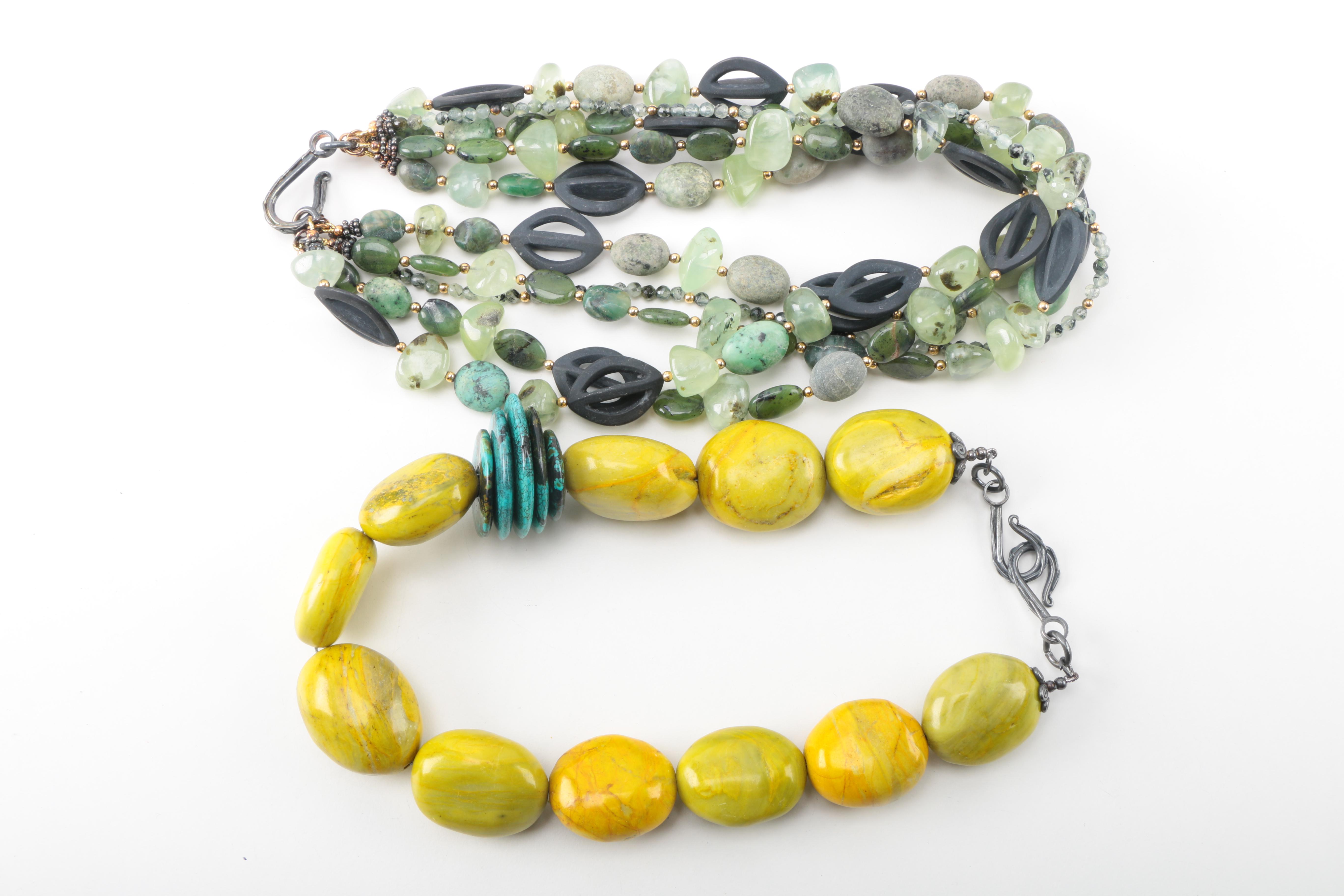 Gemstone and Glass Bead Necklaces and Bracelets