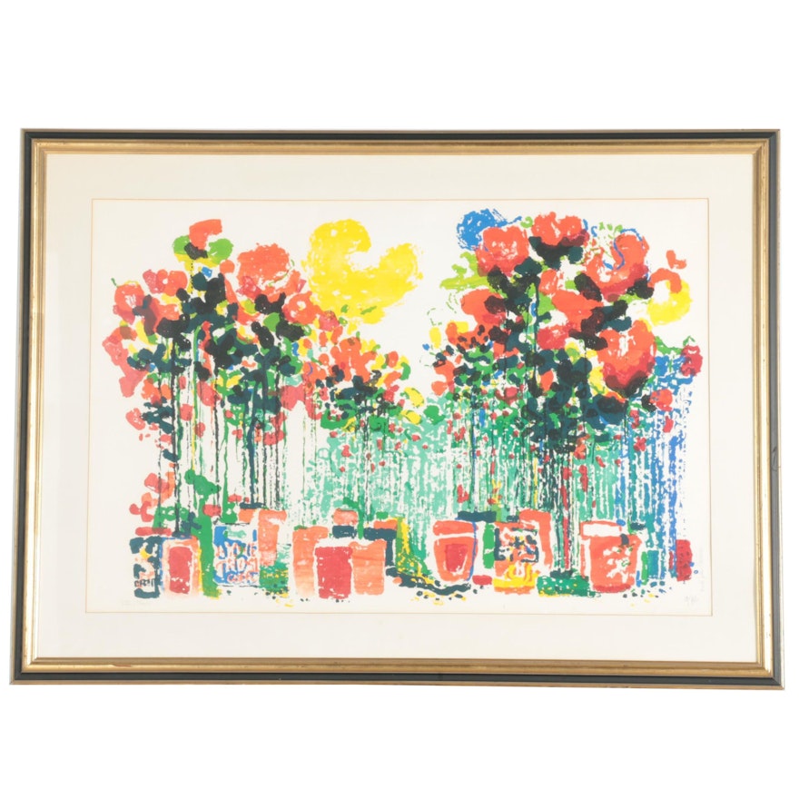 Ronald Julius Christensen Artist's Proof Serigraph "Potted Plants"