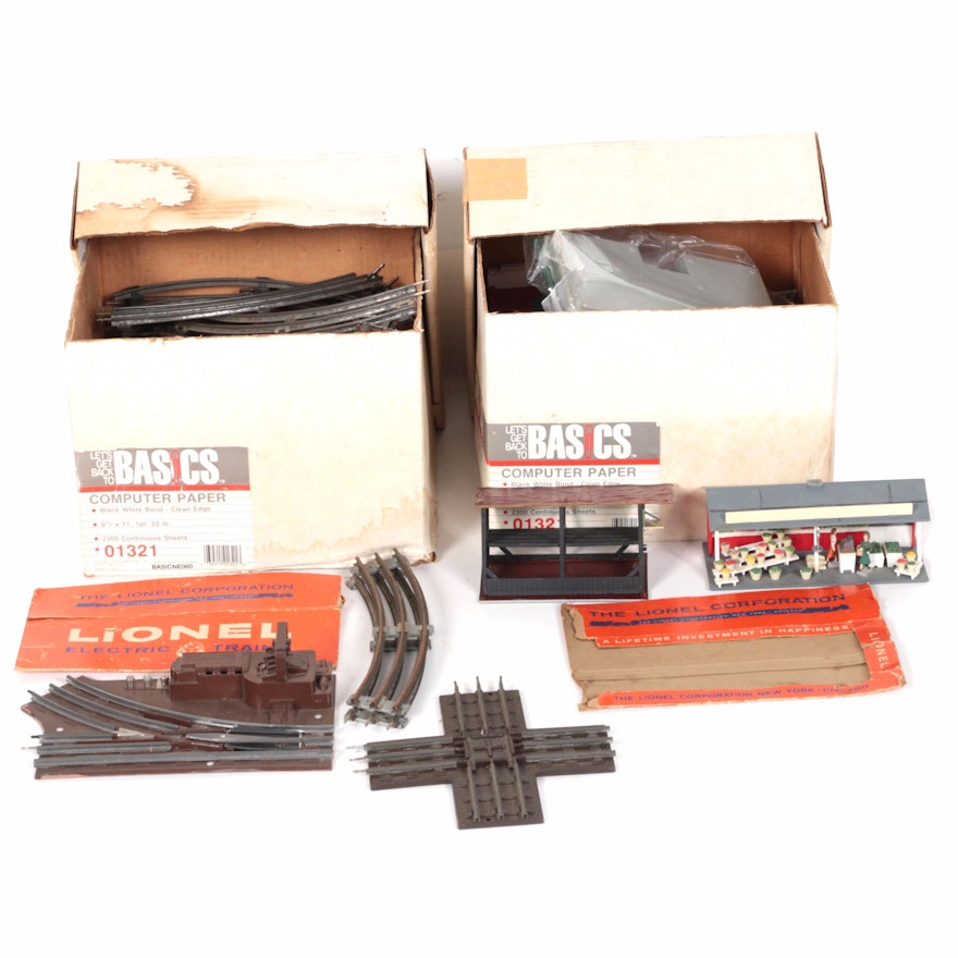 Model Train Track and Accessories Including Lionel