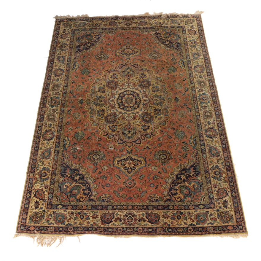 Hand-Knotted Persian Wool Area Rug