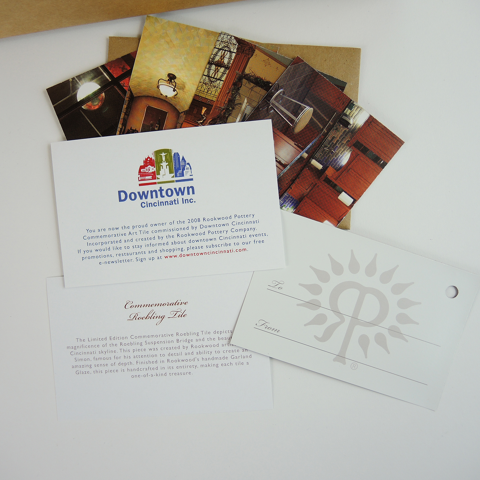 Limited Edition/2nd in the series - Rookwood signed tile - Roebling Bridge.