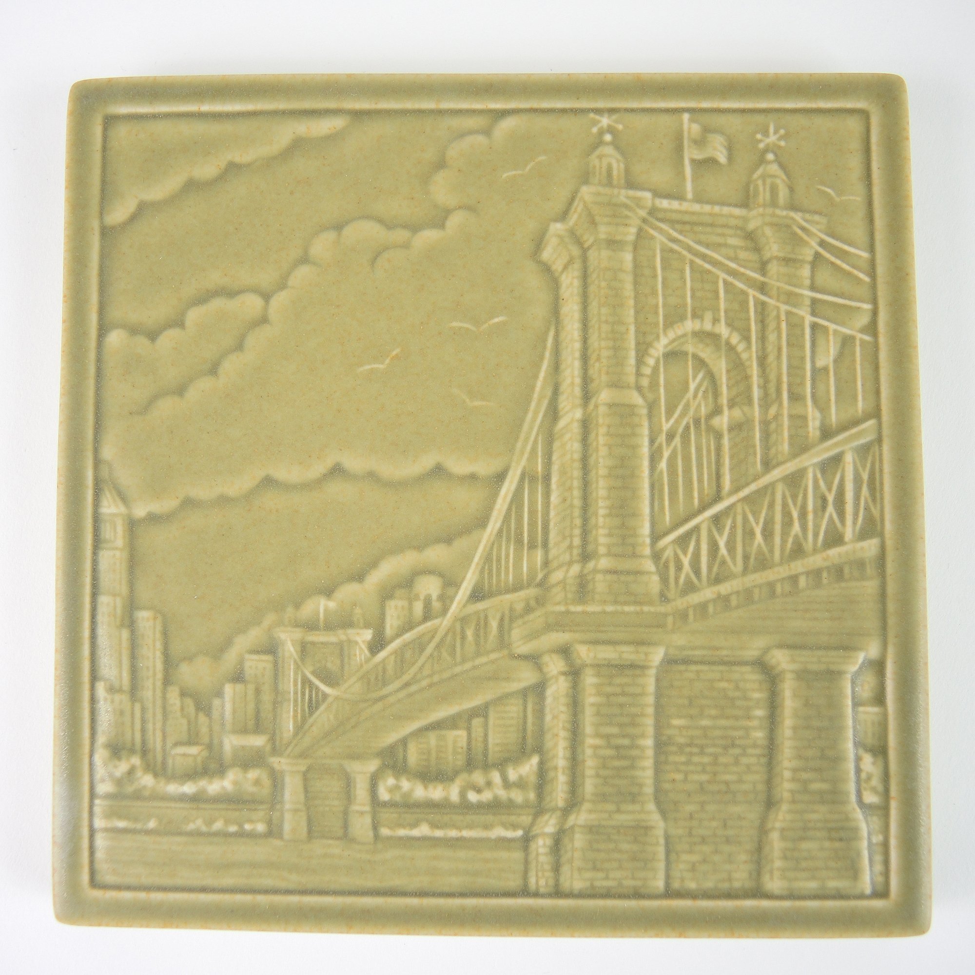 Limited Edition/2nd in the series - Rookwood signed tile - Roebling Bridge.