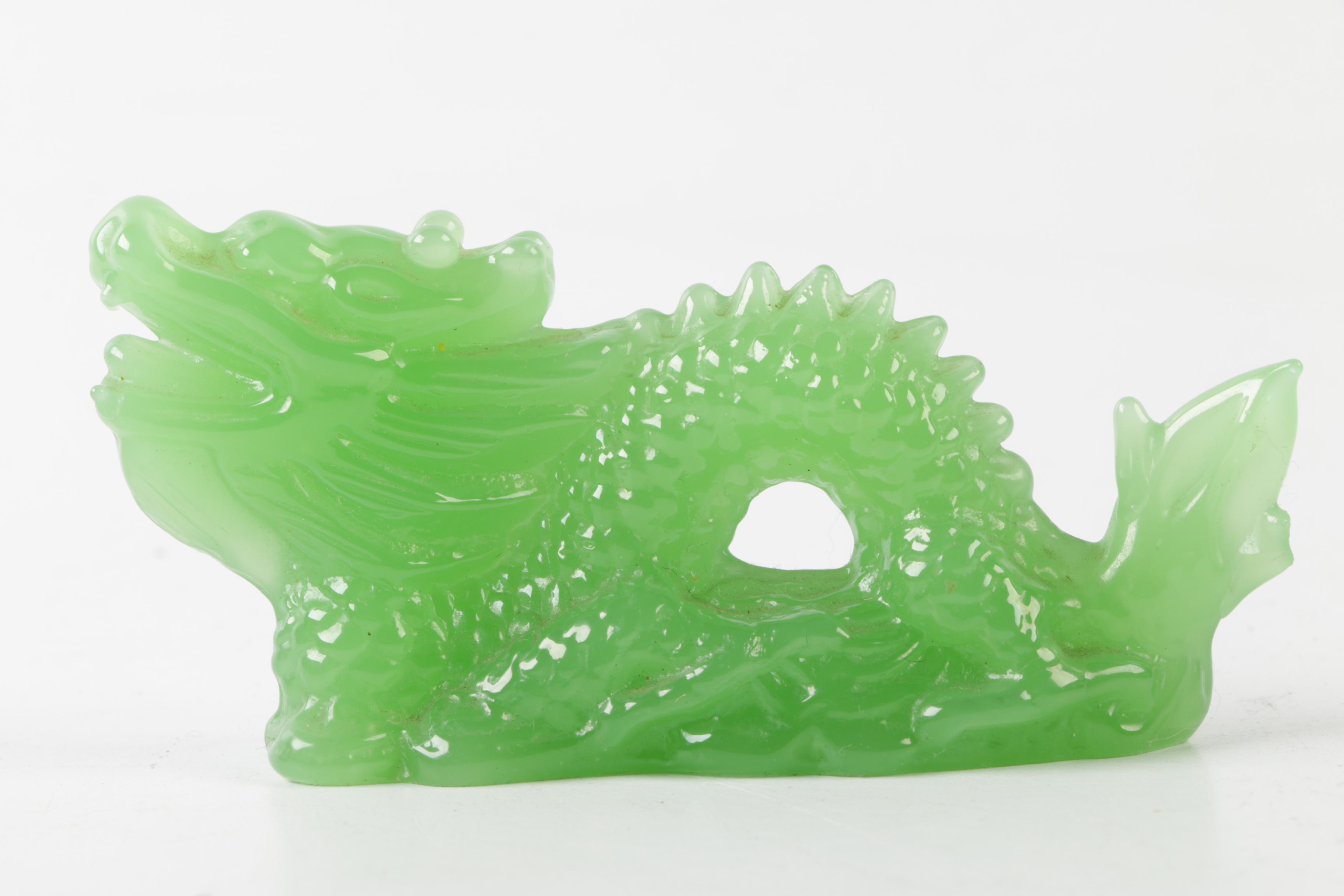 Pair of Glass Dragon Figurines