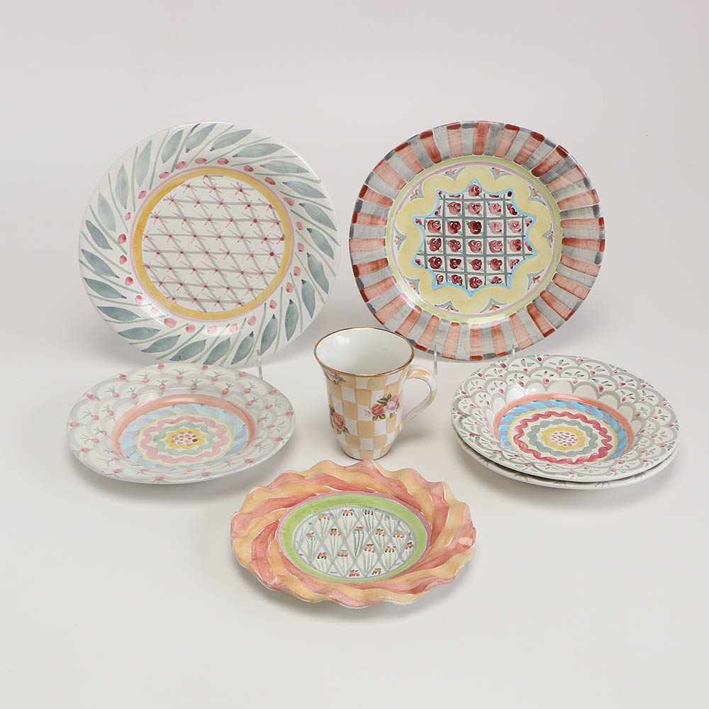Selection of Mainly MacKenzie-Childs Ceramic Tableware