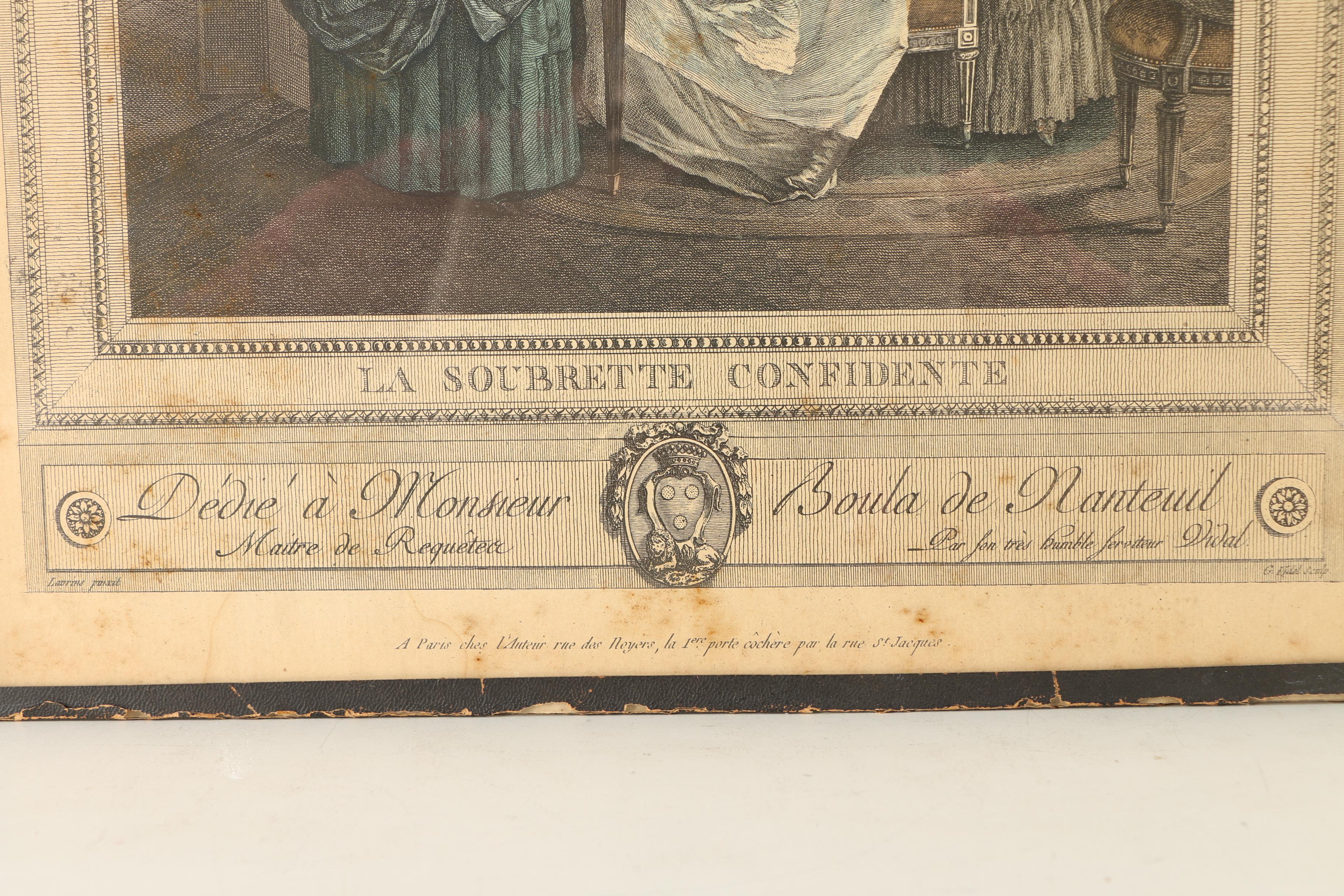 Hand-Colored Engraving of Niclas Lafrensen "La Soubrette Confidente"