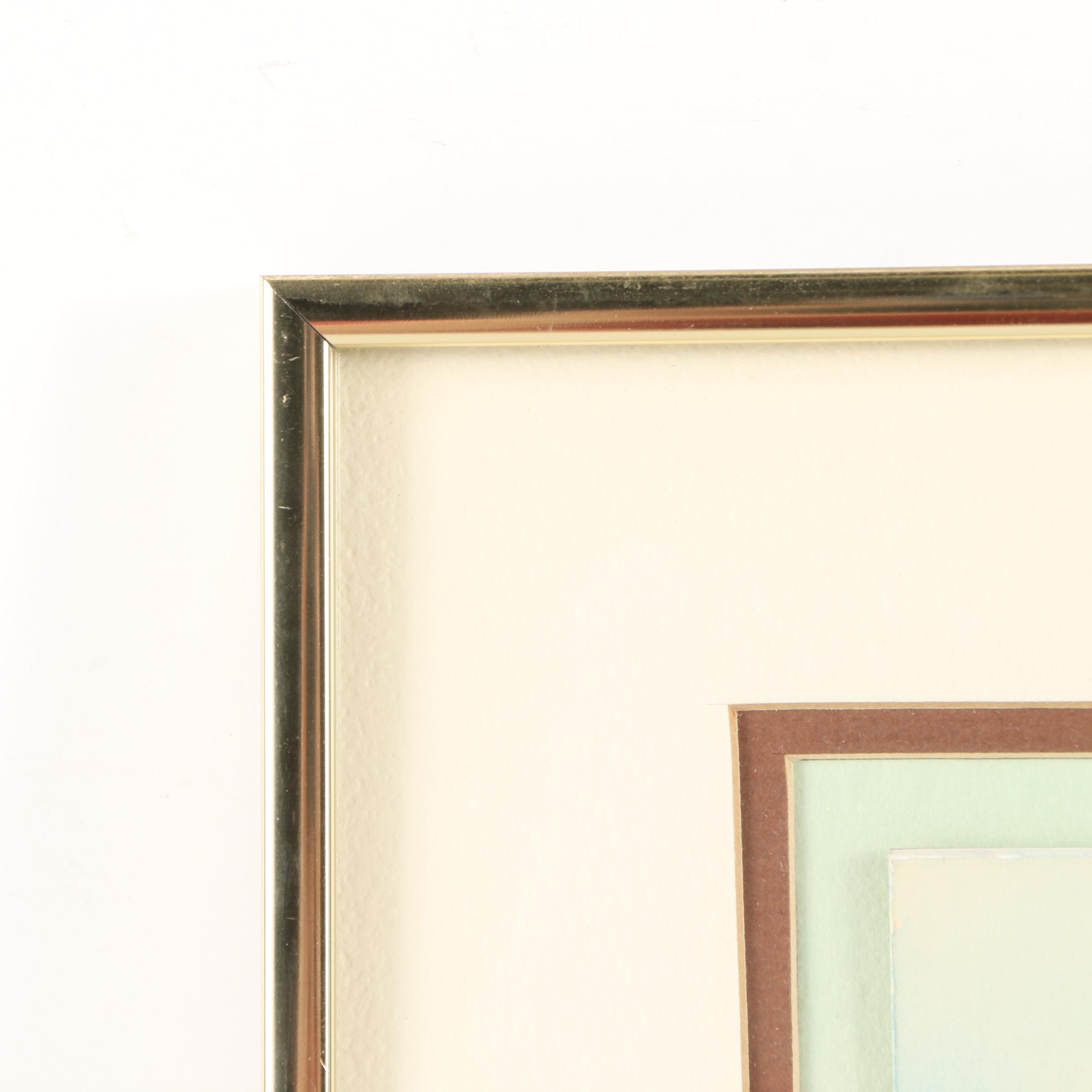 Janet M. Anderson Ink and Watercolor Painting of George P. MacNichol House