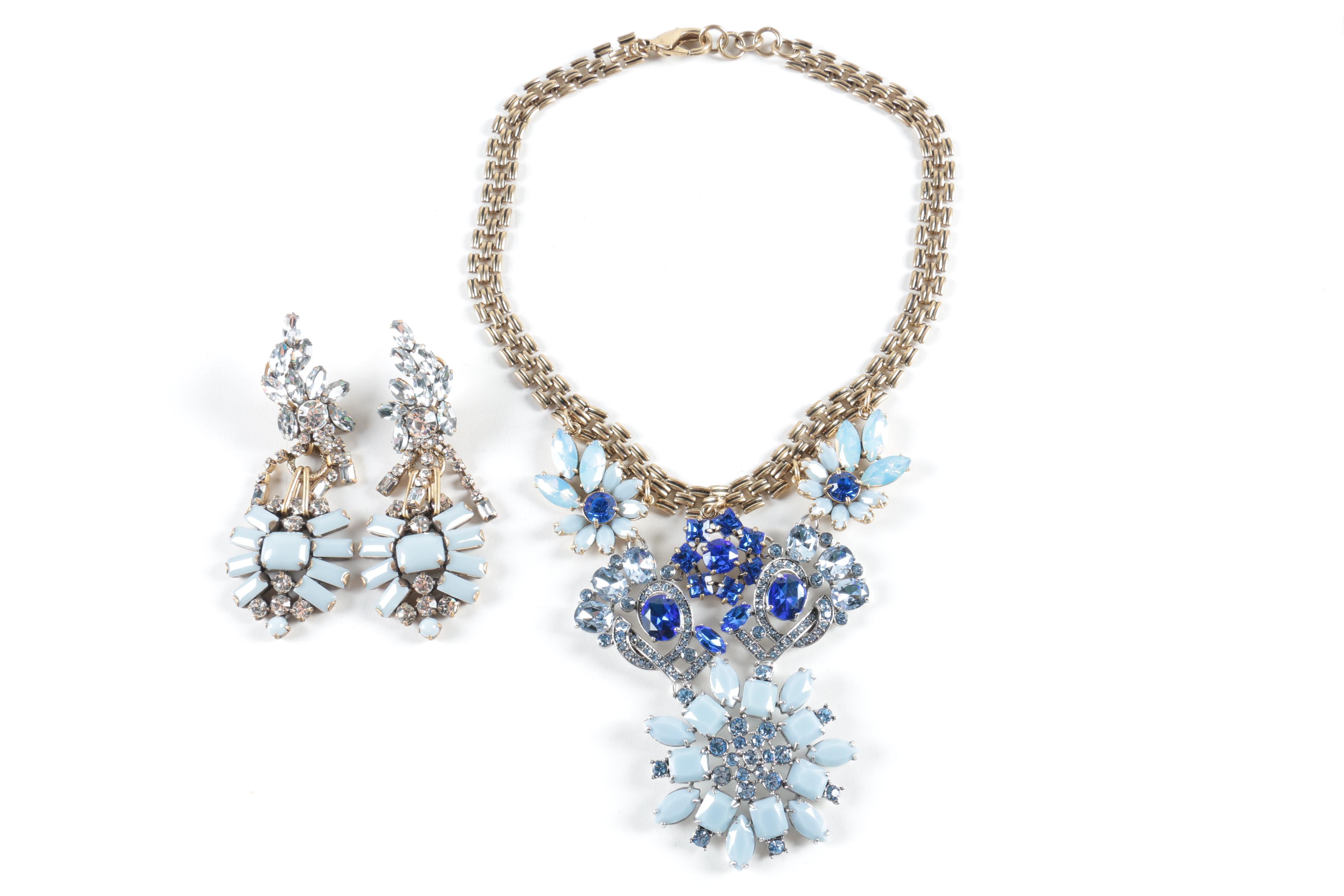 Collection of J Crew Jewelry and Sterling Silver Earrings