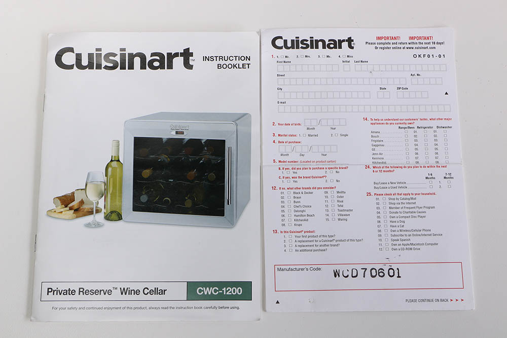 Cuisinart "Private Reserve" Wine Cellar