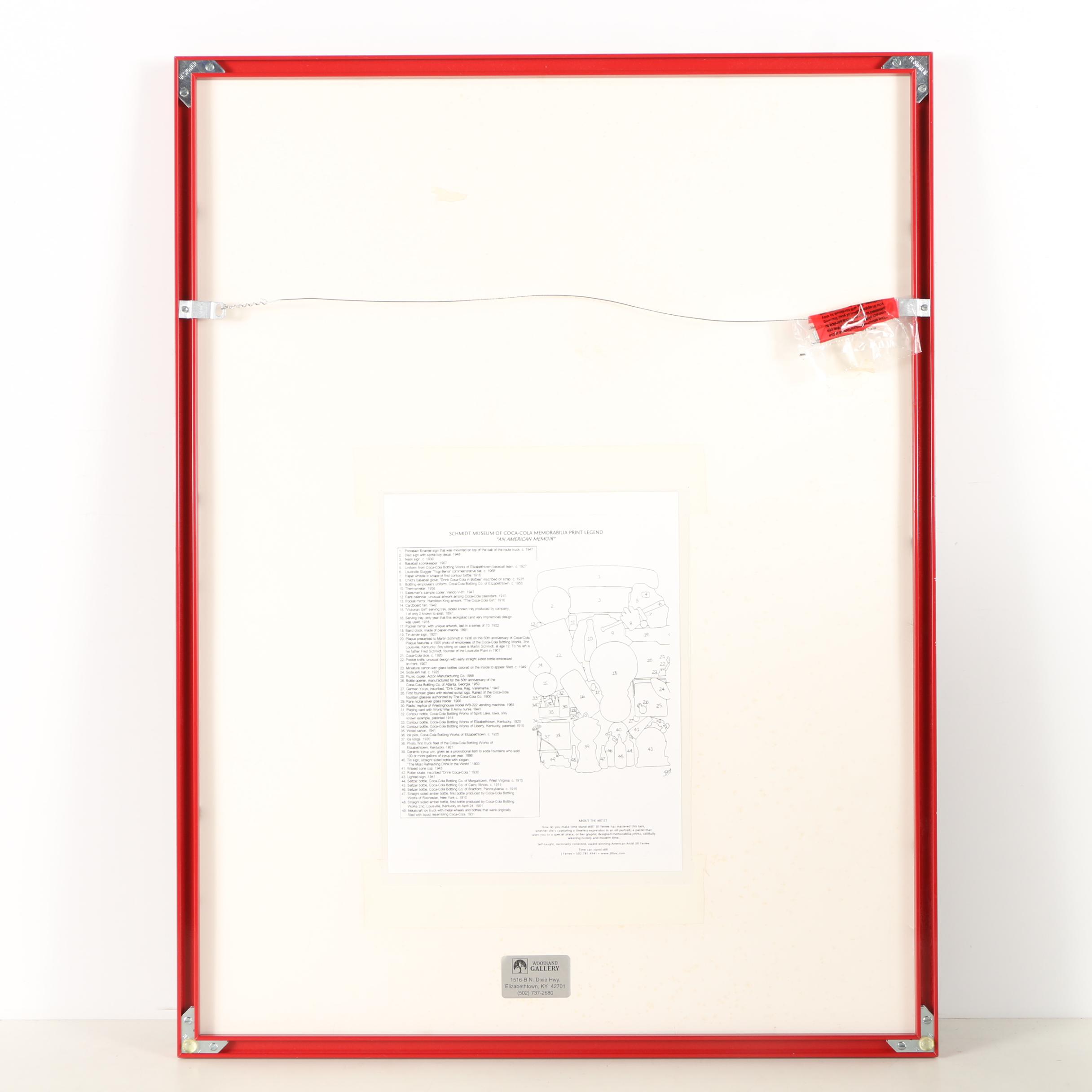 Offset Lithograph Poster After Jill Ferree "An American Memoir"