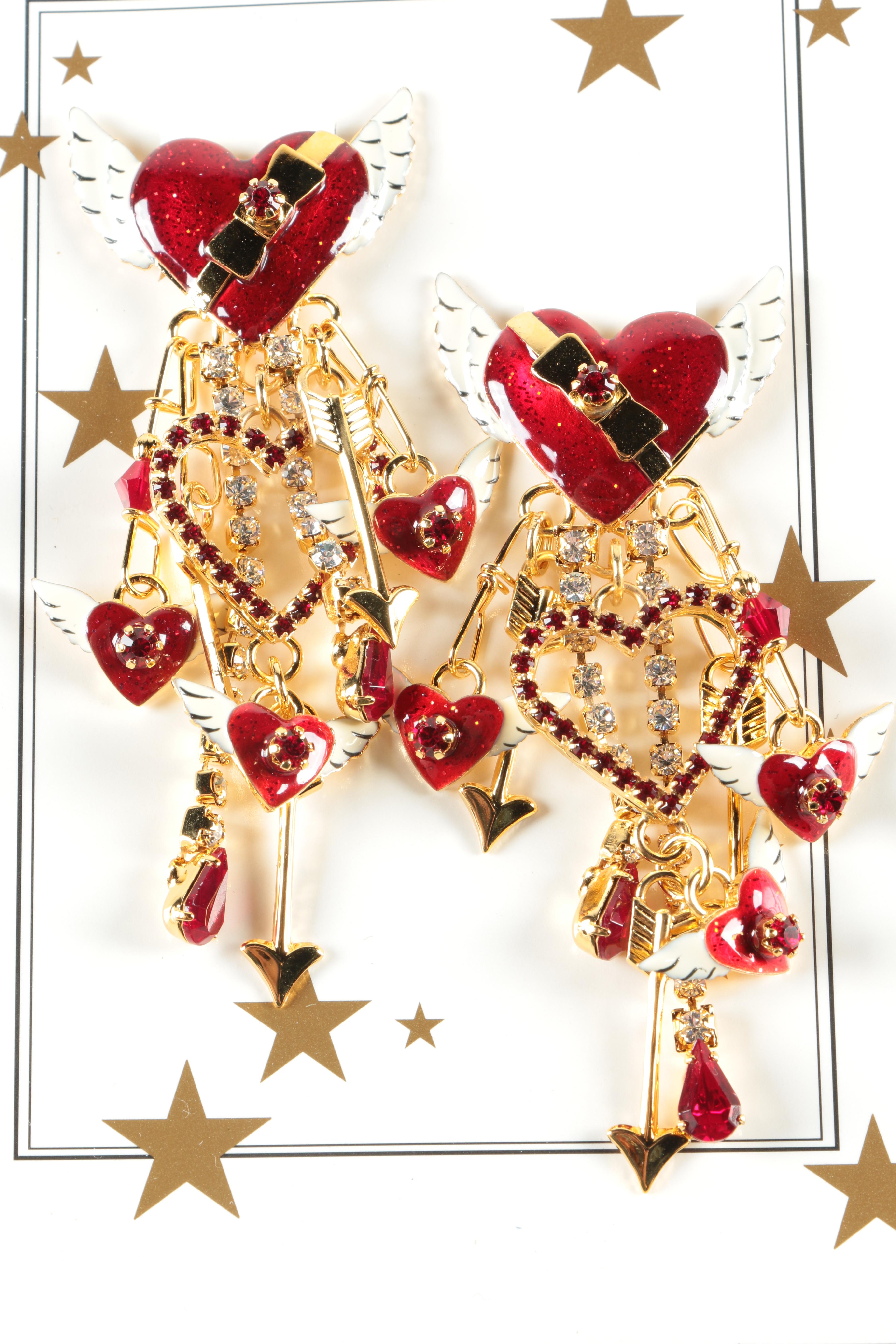 Lunch at the Ritz Couture Valentines Day Themed Earrings