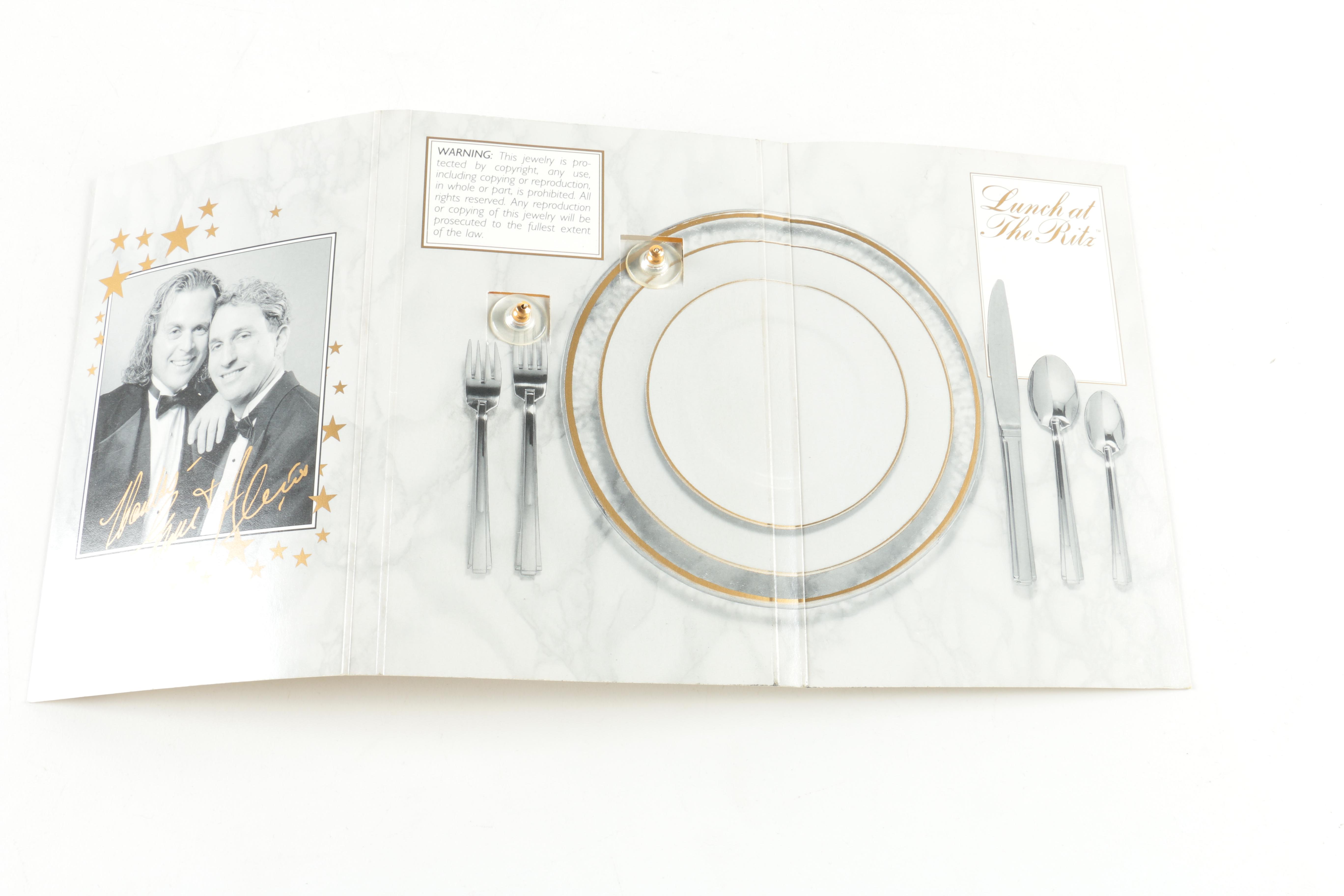 Lunch at the Ritz Couture Valentines Day Themed Earrings