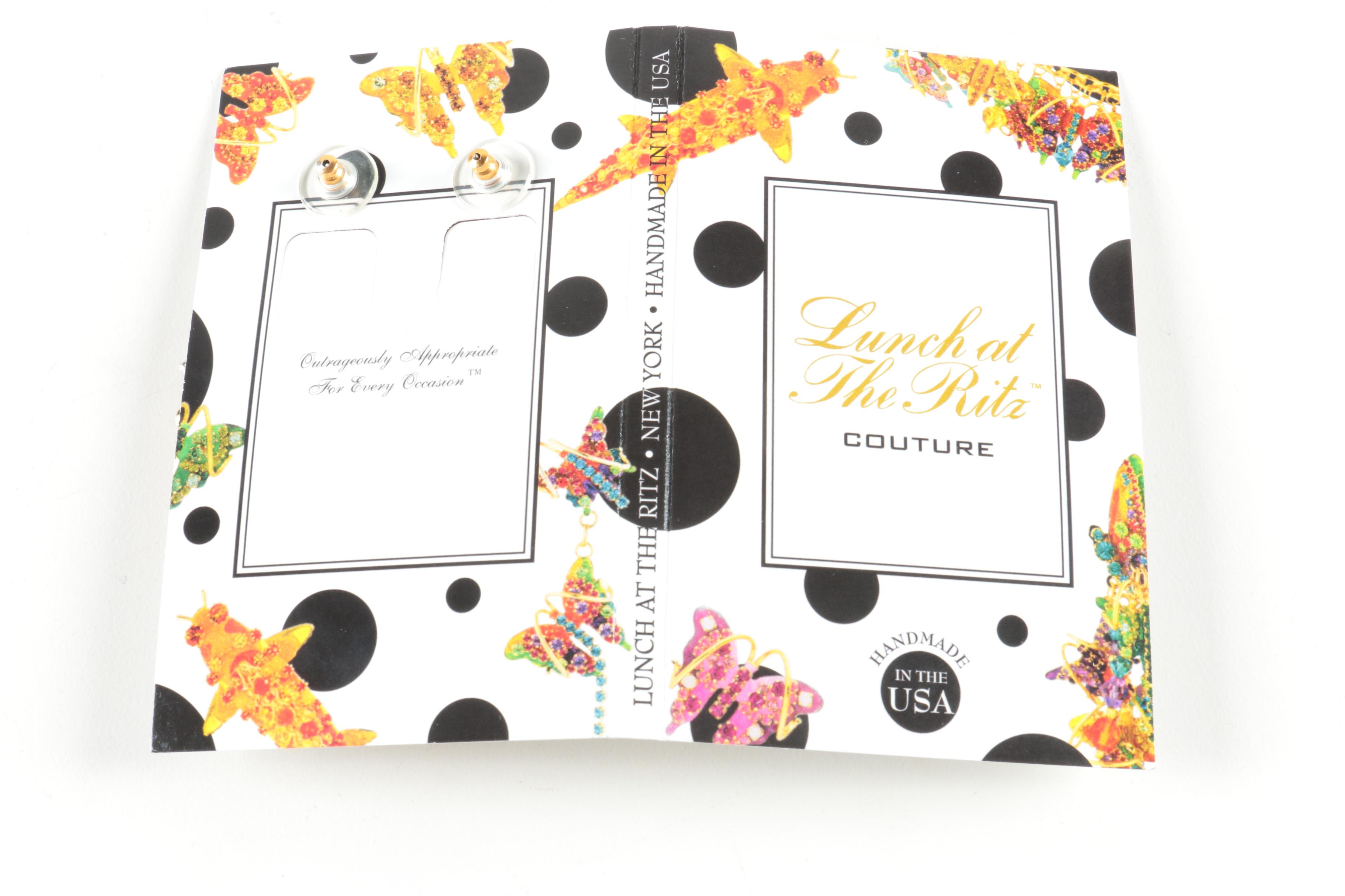 Lunch at the Ritz Couture Valentines Day Themed Earrings