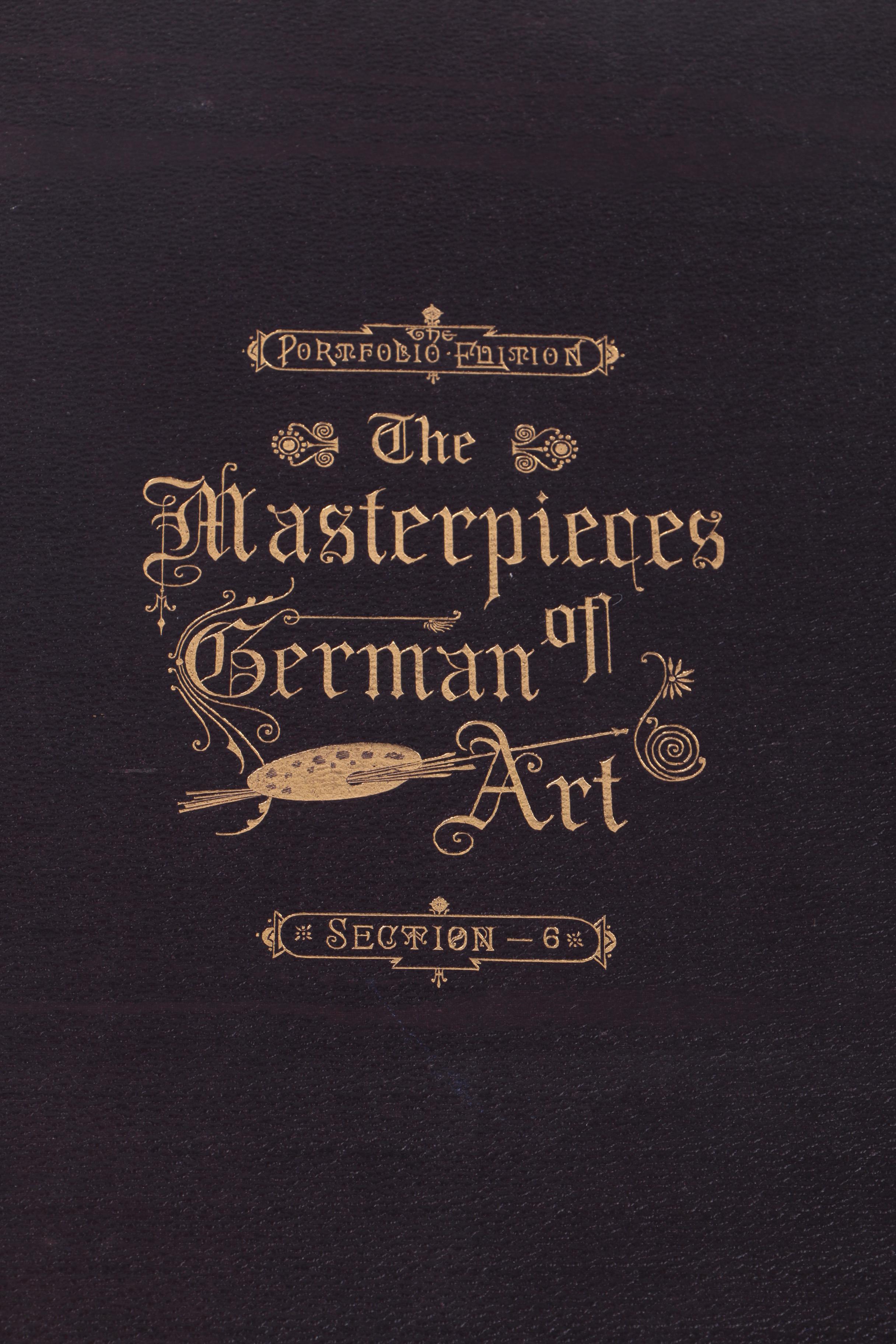 1884 "The Masterpieces of German Art Illustrated: Portfolio Edition" Sections