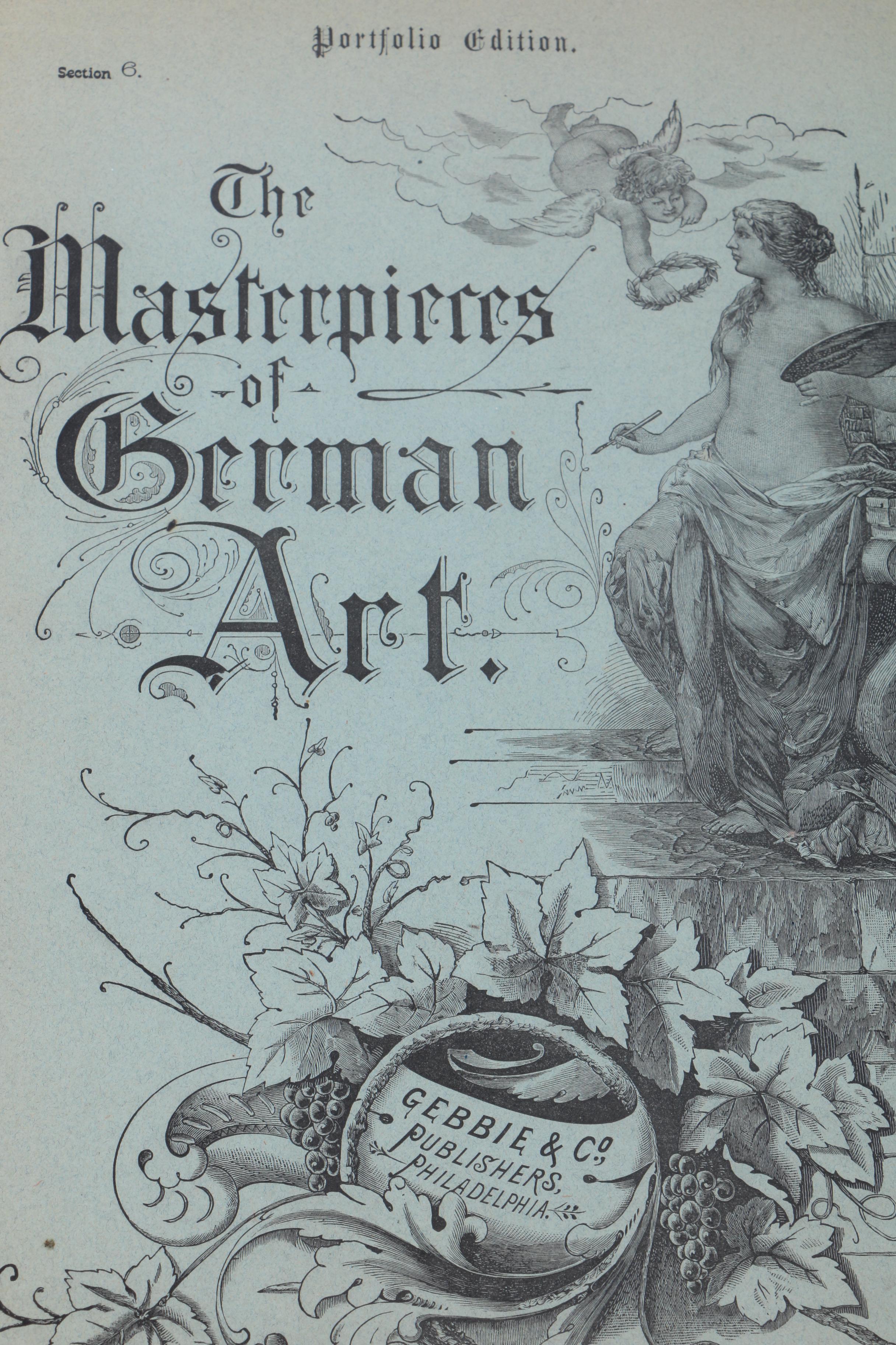 1884 "The Masterpieces of German Art Illustrated: Portfolio Edition" Sections