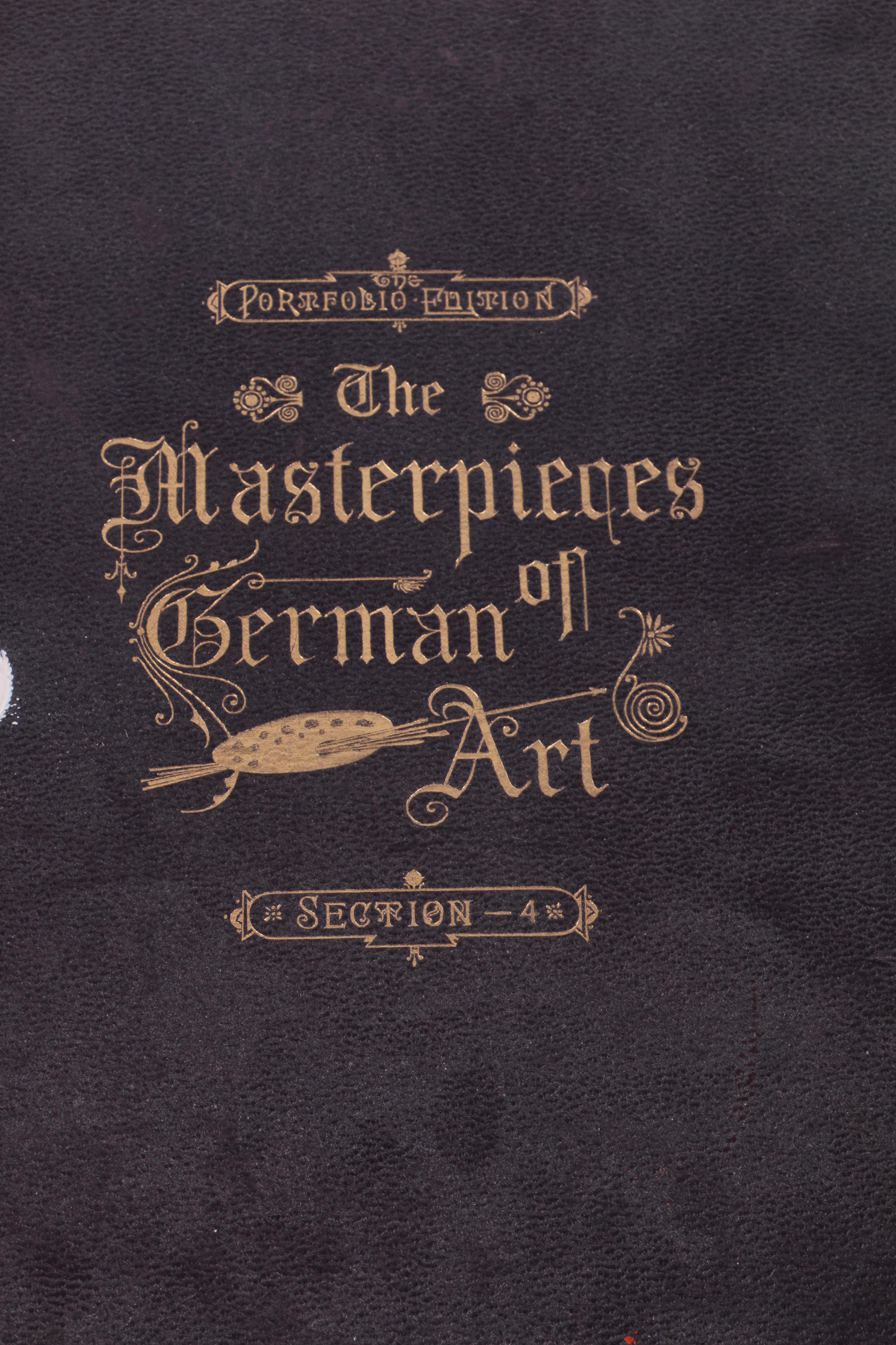 1884 "The Masterpieces of German Art Illustrated: Portfolio Edition" Sections