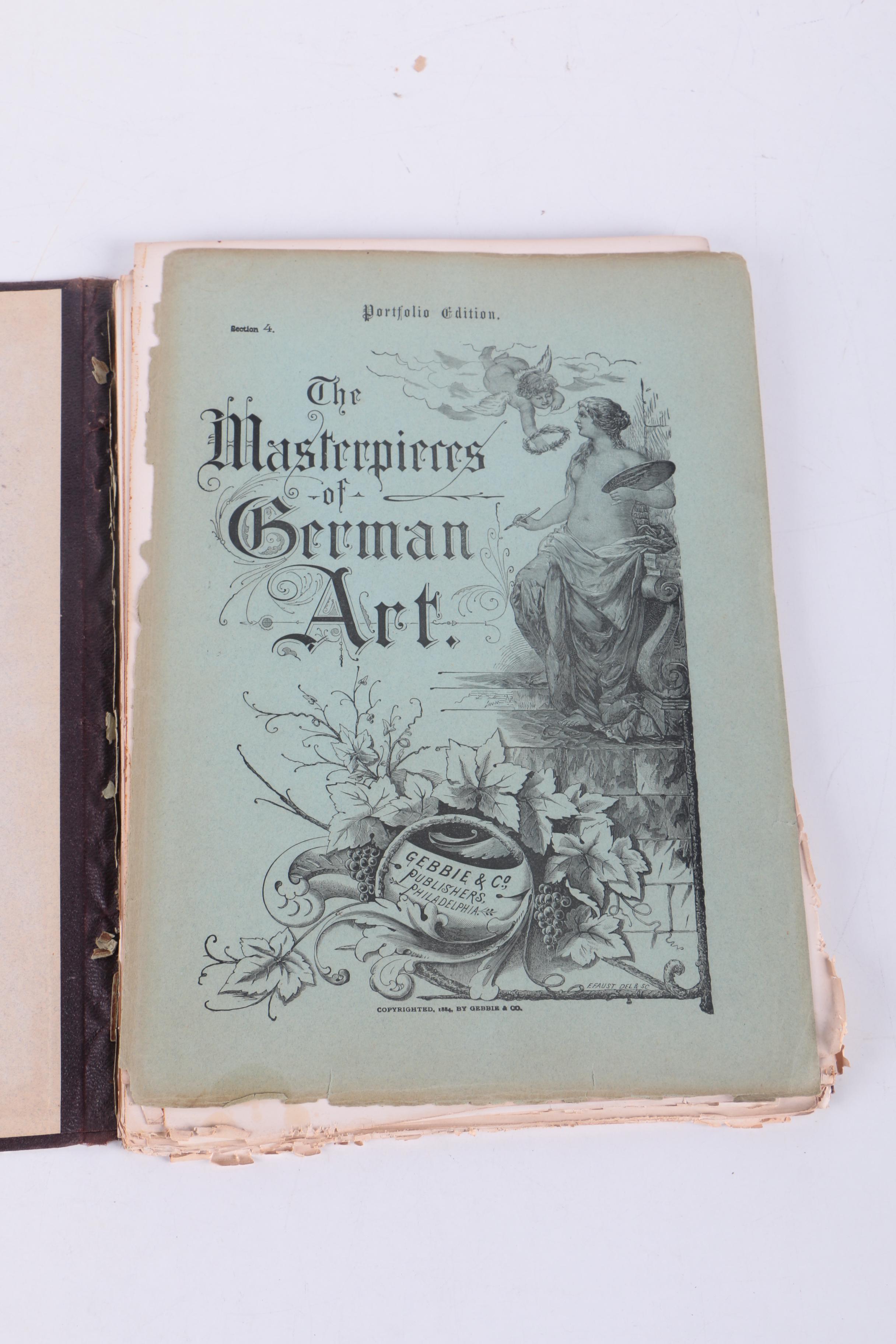 1884 "The Masterpieces of German Art Illustrated: Portfolio Edition" Sections