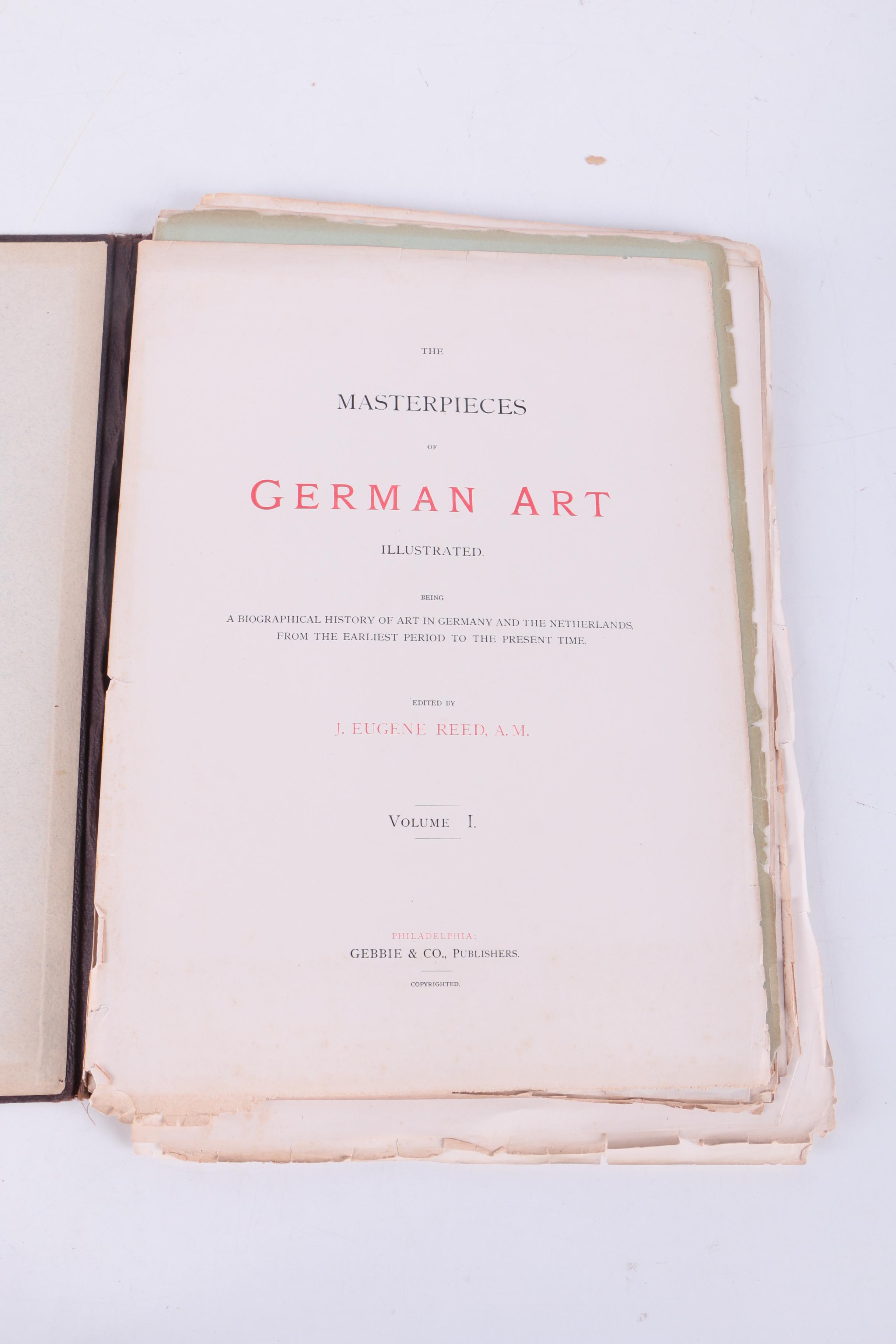 1884 "The Masterpieces of German Art Illustrated: Portfolio Edition" Sections