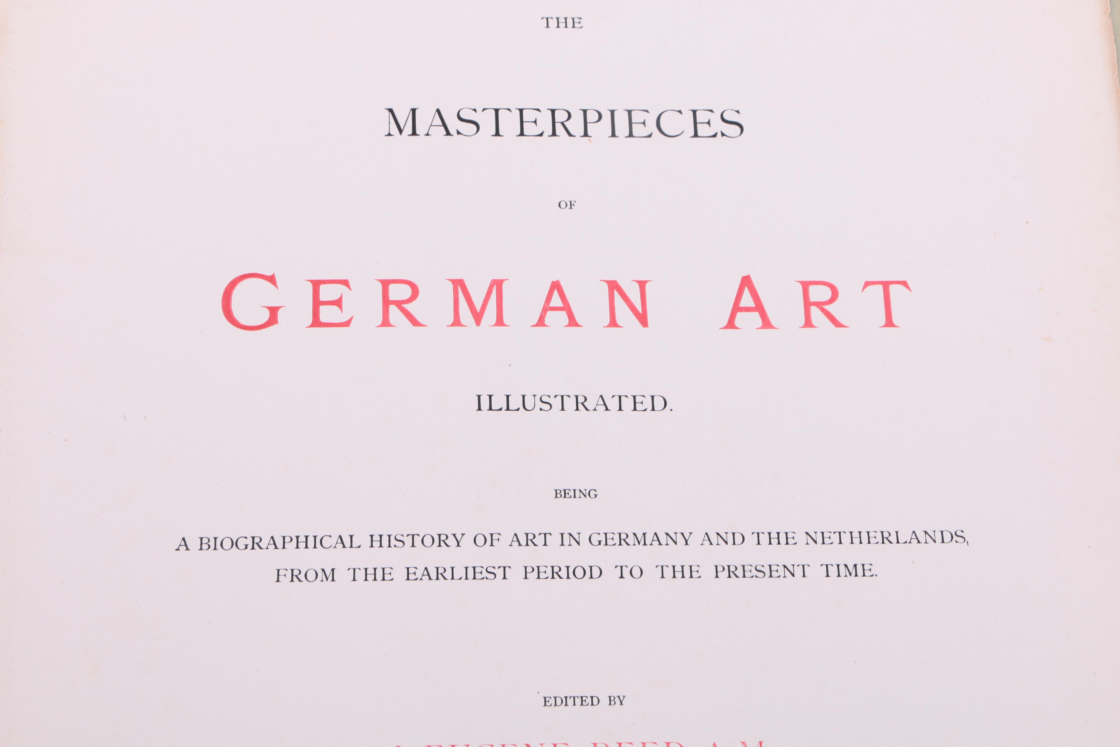 1884 "The Masterpieces of German Art Illustrated: Portfolio Edition" Sections