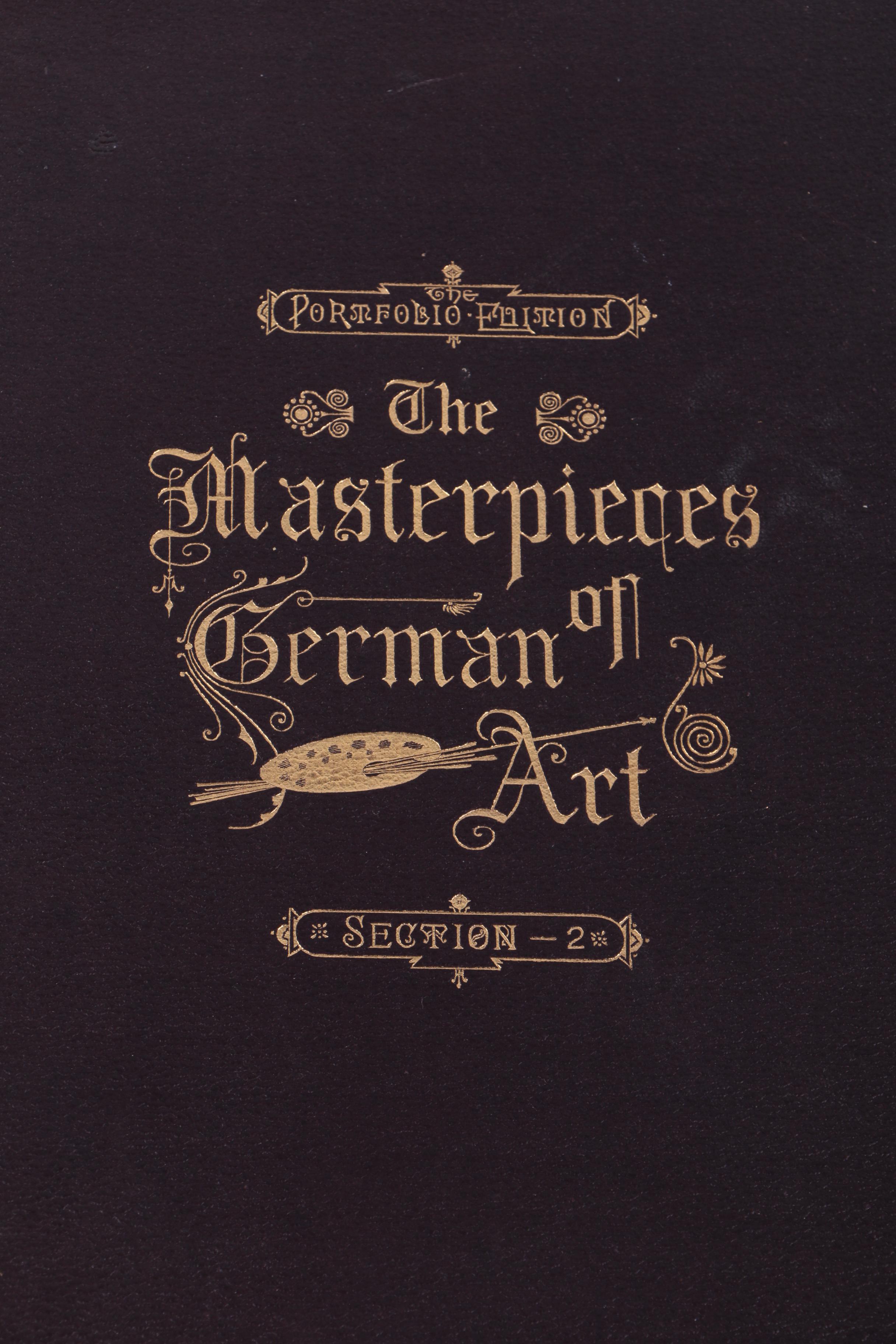 1884 "The Masterpieces of German Art Illustrated: Portfolio Edition" Sections