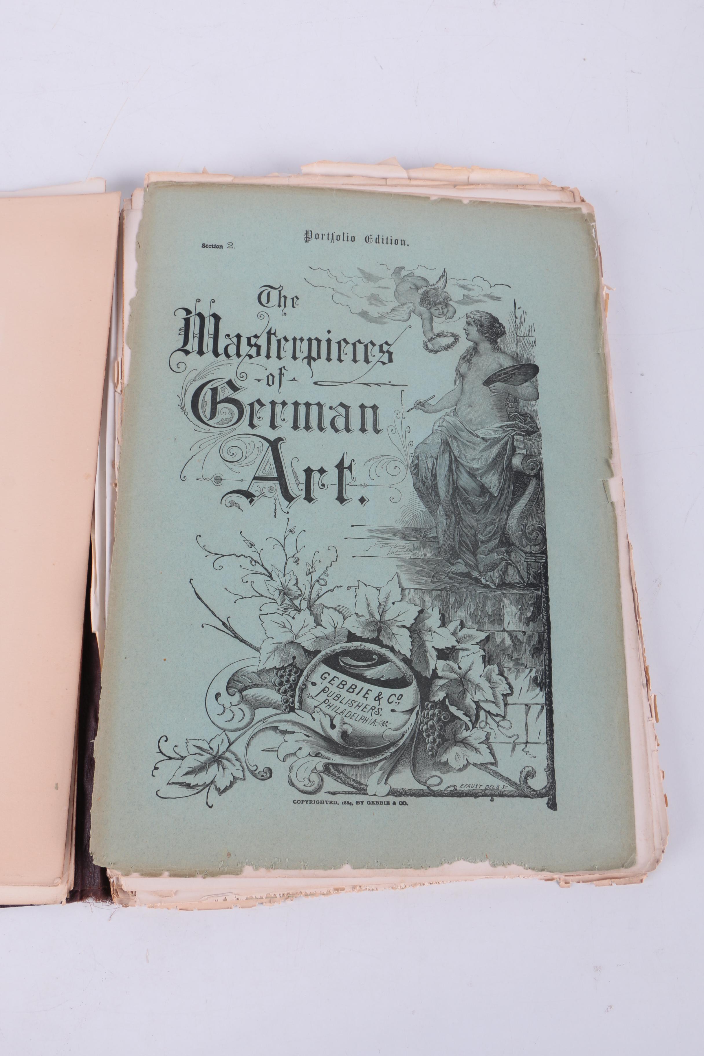 1884 "The Masterpieces of German Art Illustrated: Portfolio Edition" Sections