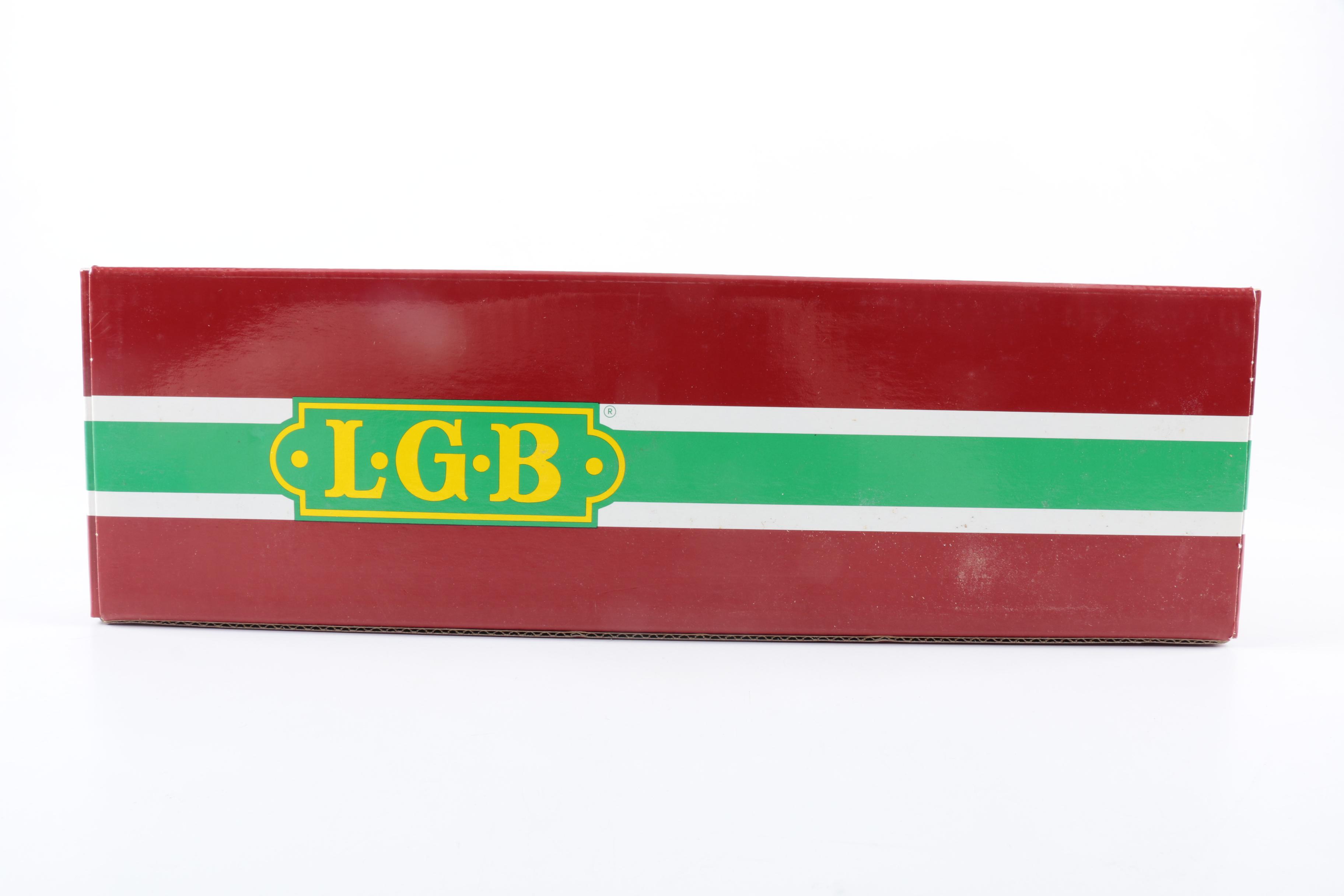 LGB Auto Carrier Train Car with Two Model Mercedes Cars