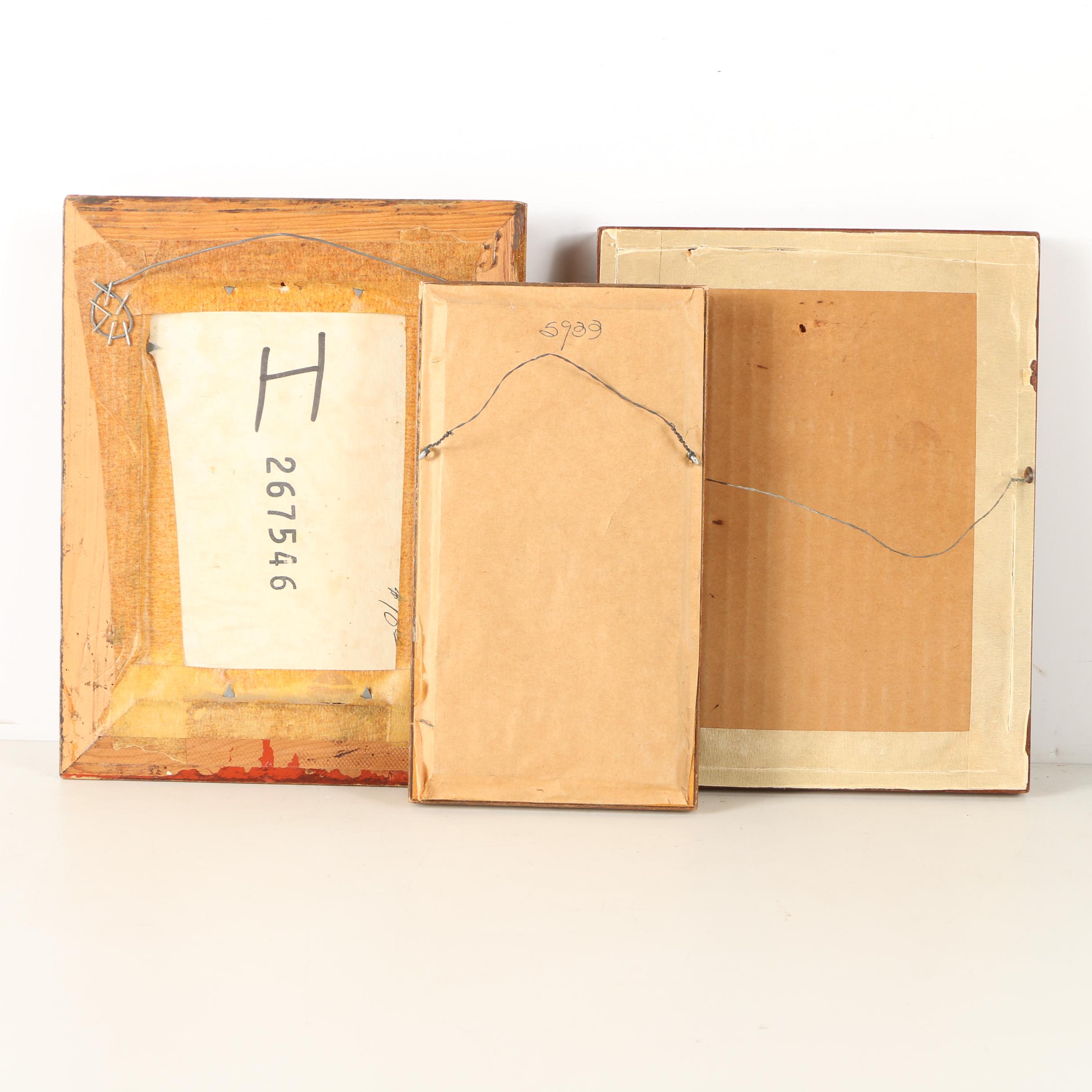 Oil Paintings of Floral Arrangements and Birds