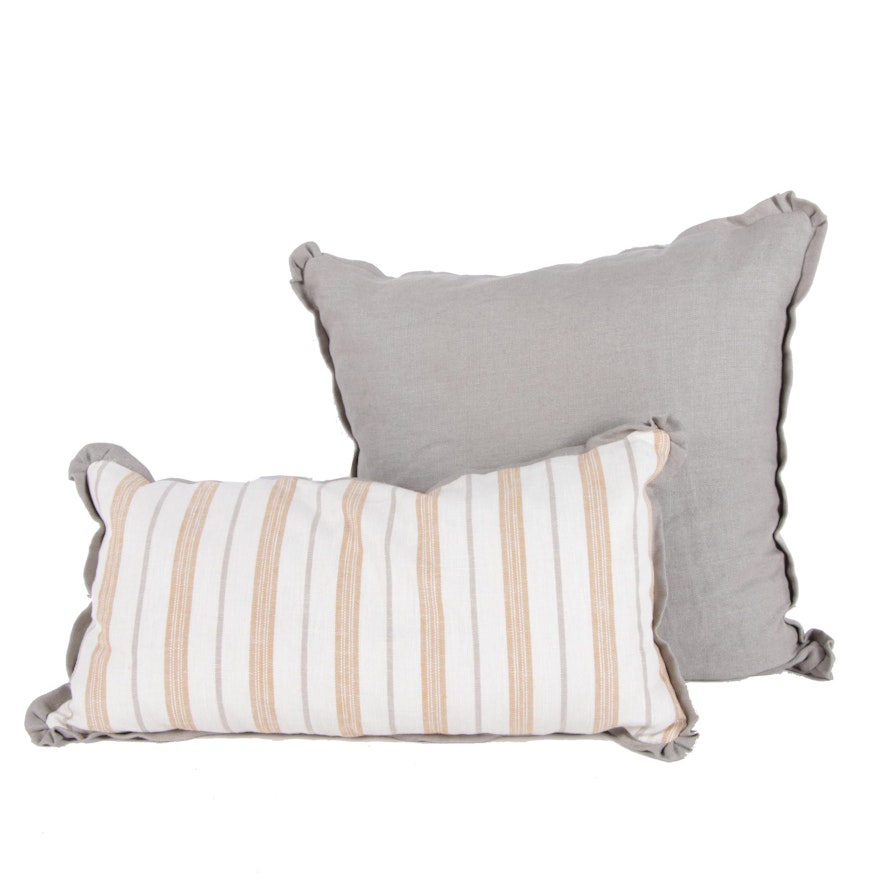 Grey and Taupe Throw Pillows