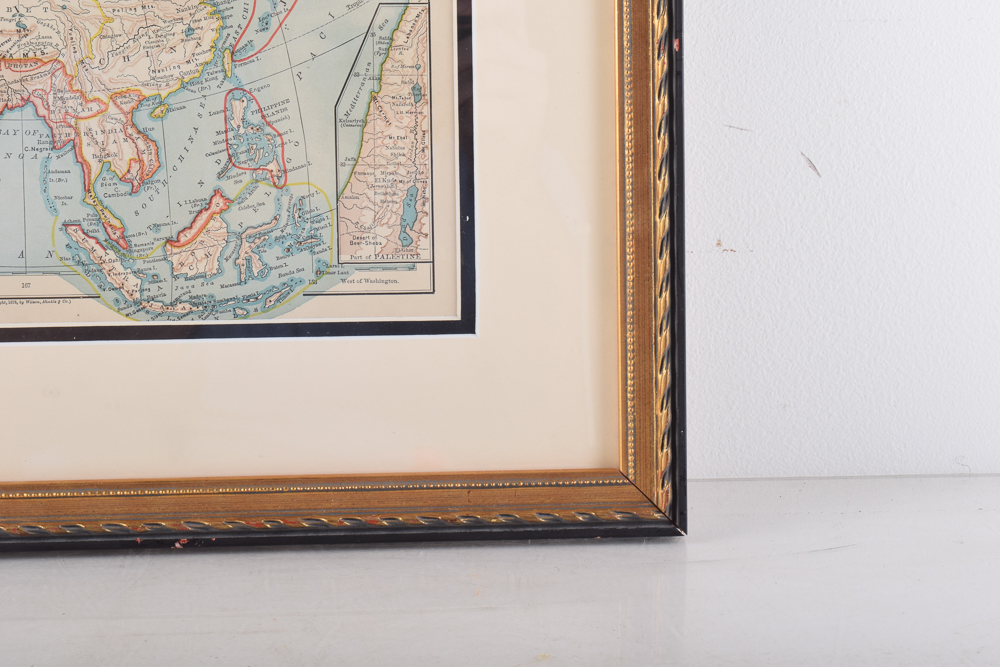 1876 "Physical and Political Map of Asia"